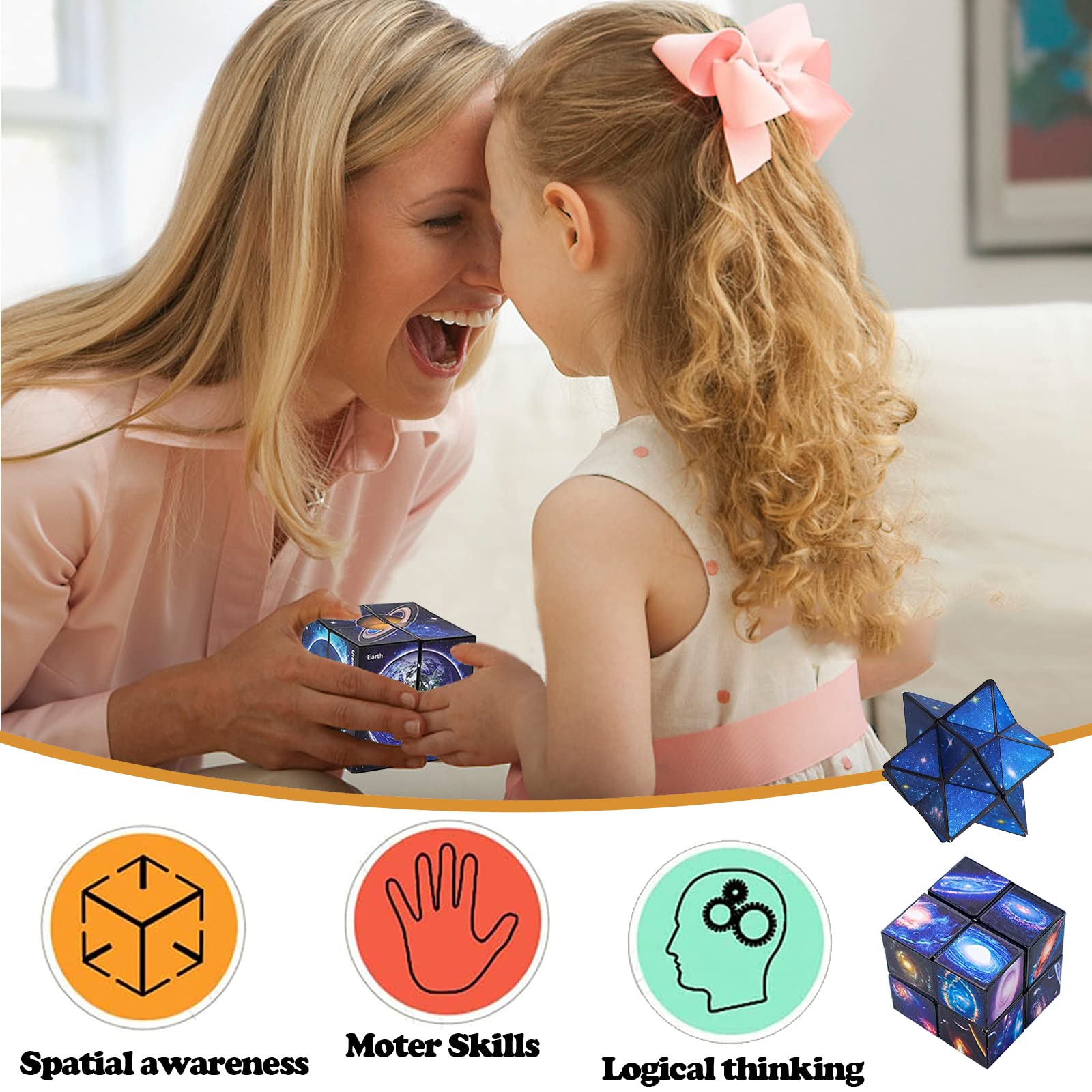 Luaxkpi Toys for Boys Age 8-12 Gifts for 9 10 11 12 Year Old Boy Girls, Infinity Cube Fidget Toy for Kids Ages 8-10 Star Cubes for Boys Girl Toys 10-12 Years Old Birthday Presents Gift Ideas