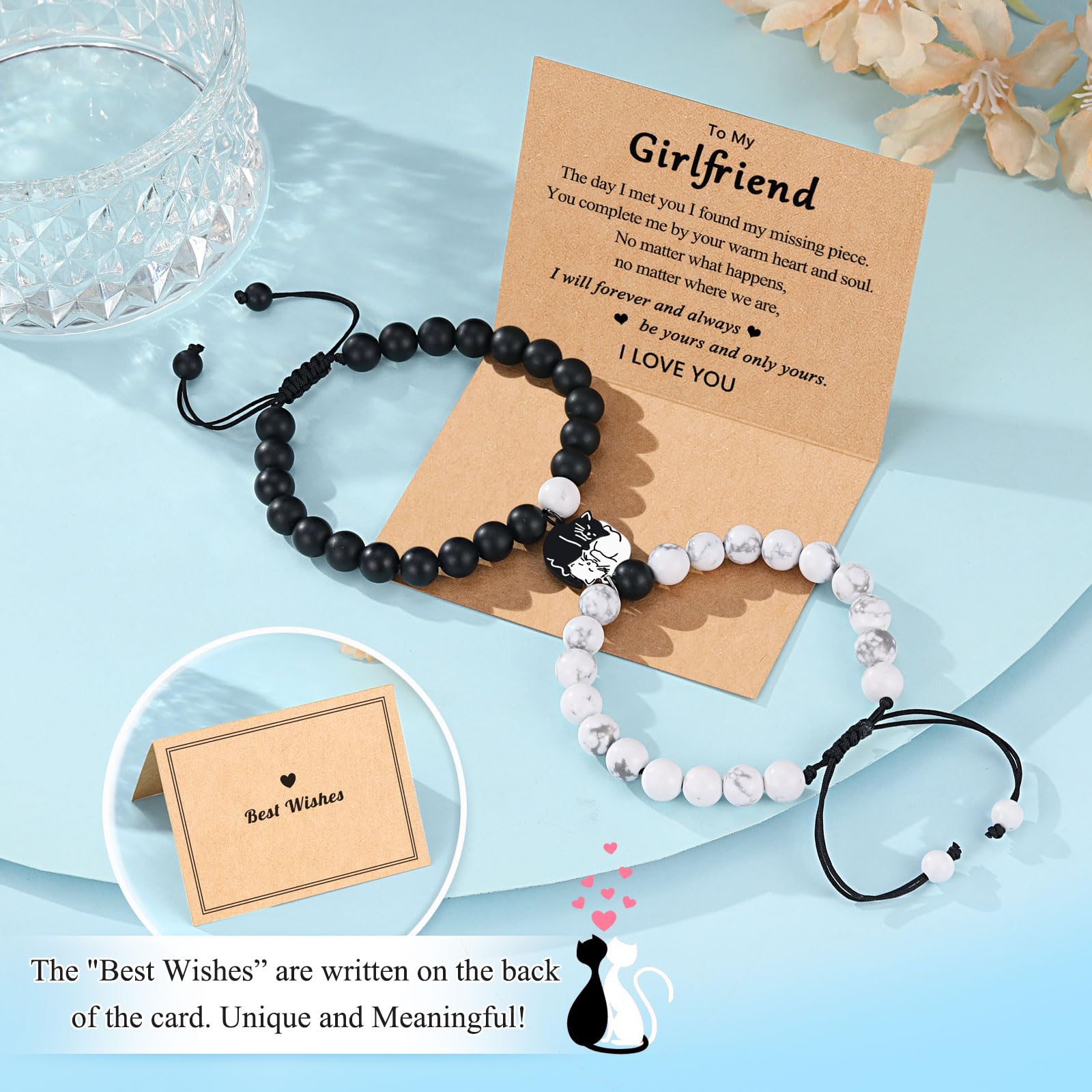UNGENT THEM Gifts for Girlfriend, Christmas Anniversary Birthday Romantic I Love You Valentines Day Gifts for Her Girlfriends Bracelet