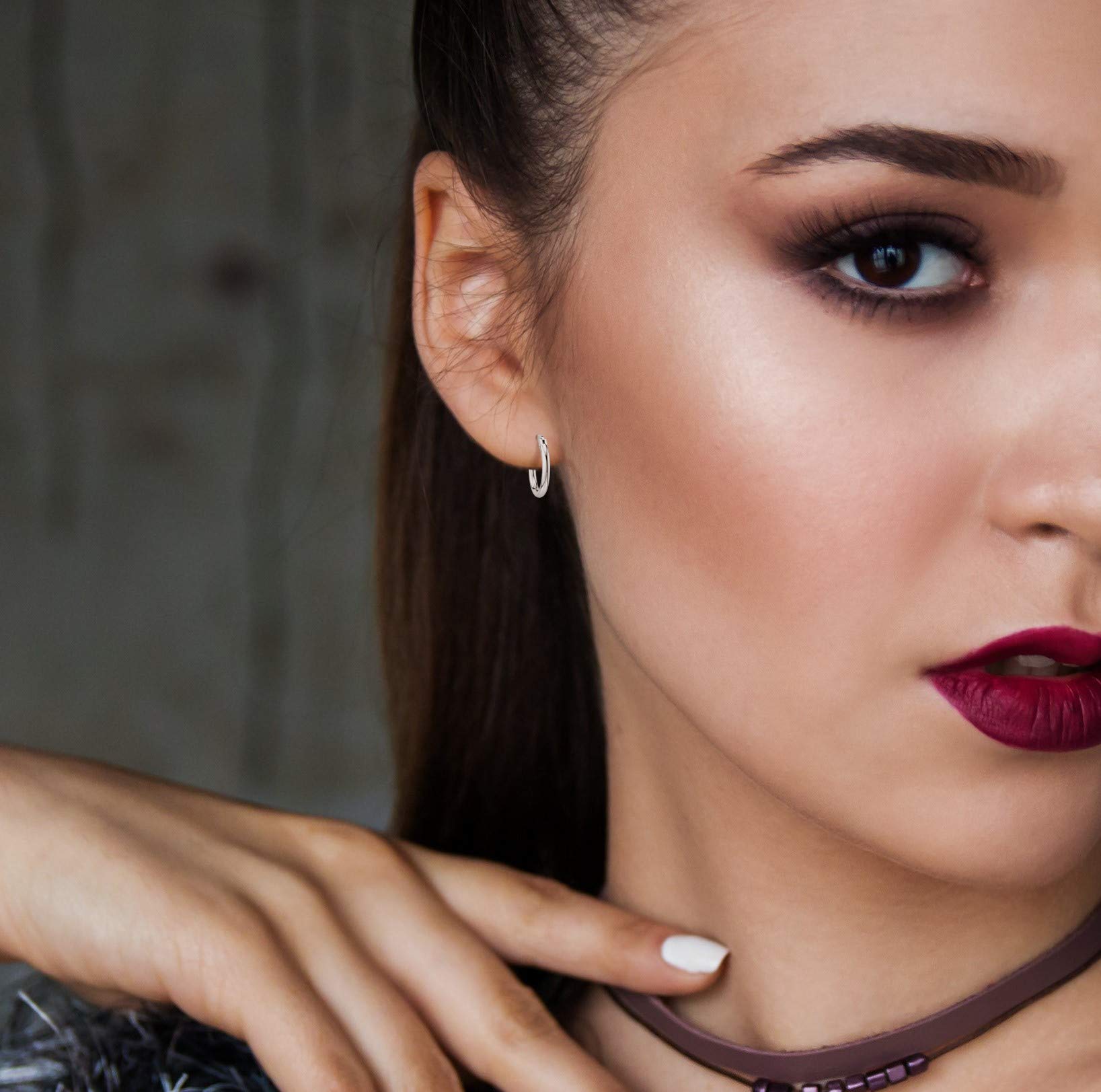 Savlano 925 Sterling silver Round Hoop Earrings for Women, Girls & Men Comes in 10MM-25MM (12)