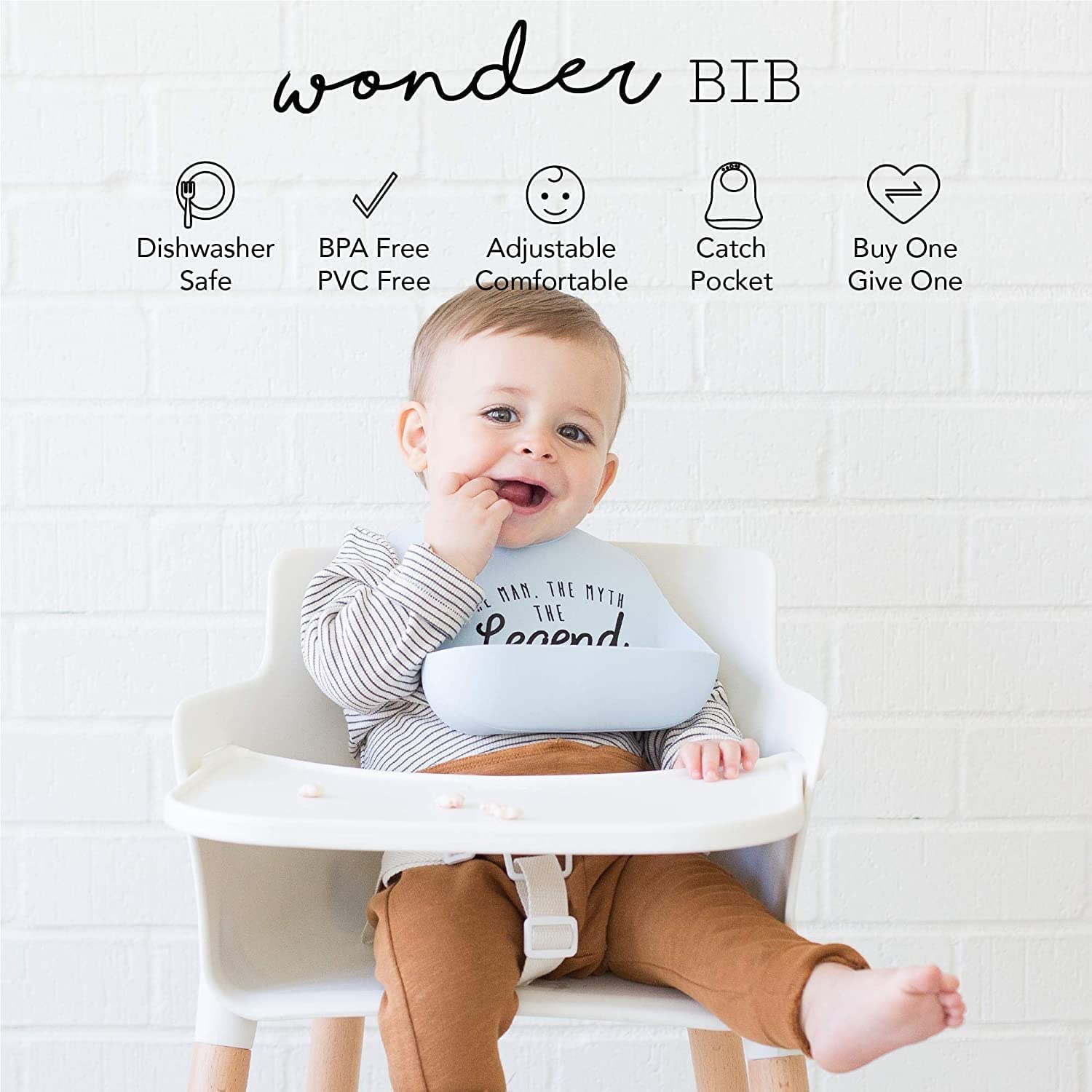 BELLA TUNNO Girl’s Wonder Bib – Silicone Baby Bib for Girls with Adjustable Neck, Non-toxic & BPA Free Soft Silicone Bib, Durable, Waterproof, Easy to Clean, Girls Rule