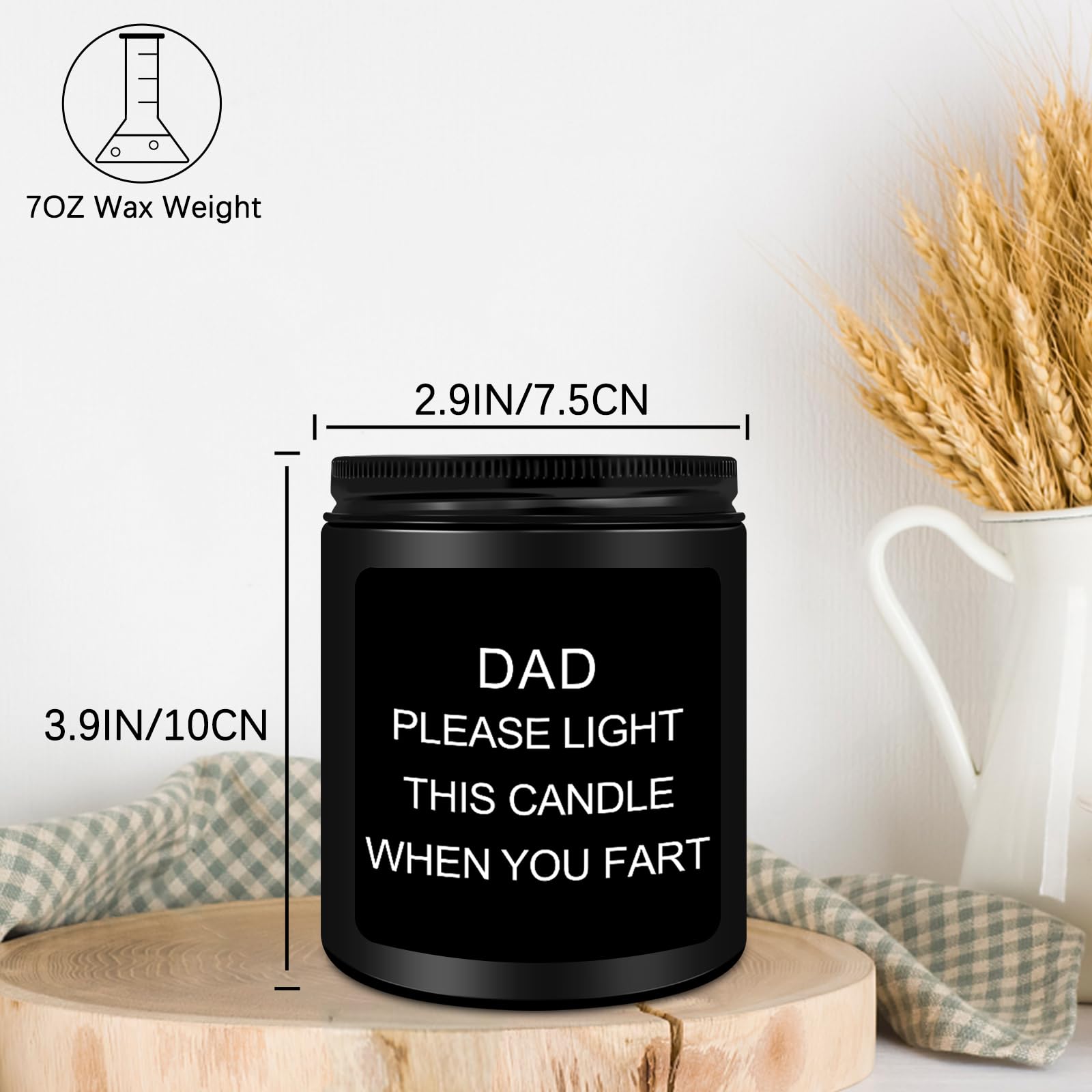 Homsolver Dad Gifts from Daughter Son,Dad Birthday Gift,Fathers Day Christmas Birthday Gifts for Dad,Sandalwood Scented Candle Gifts for Men (7OZ)