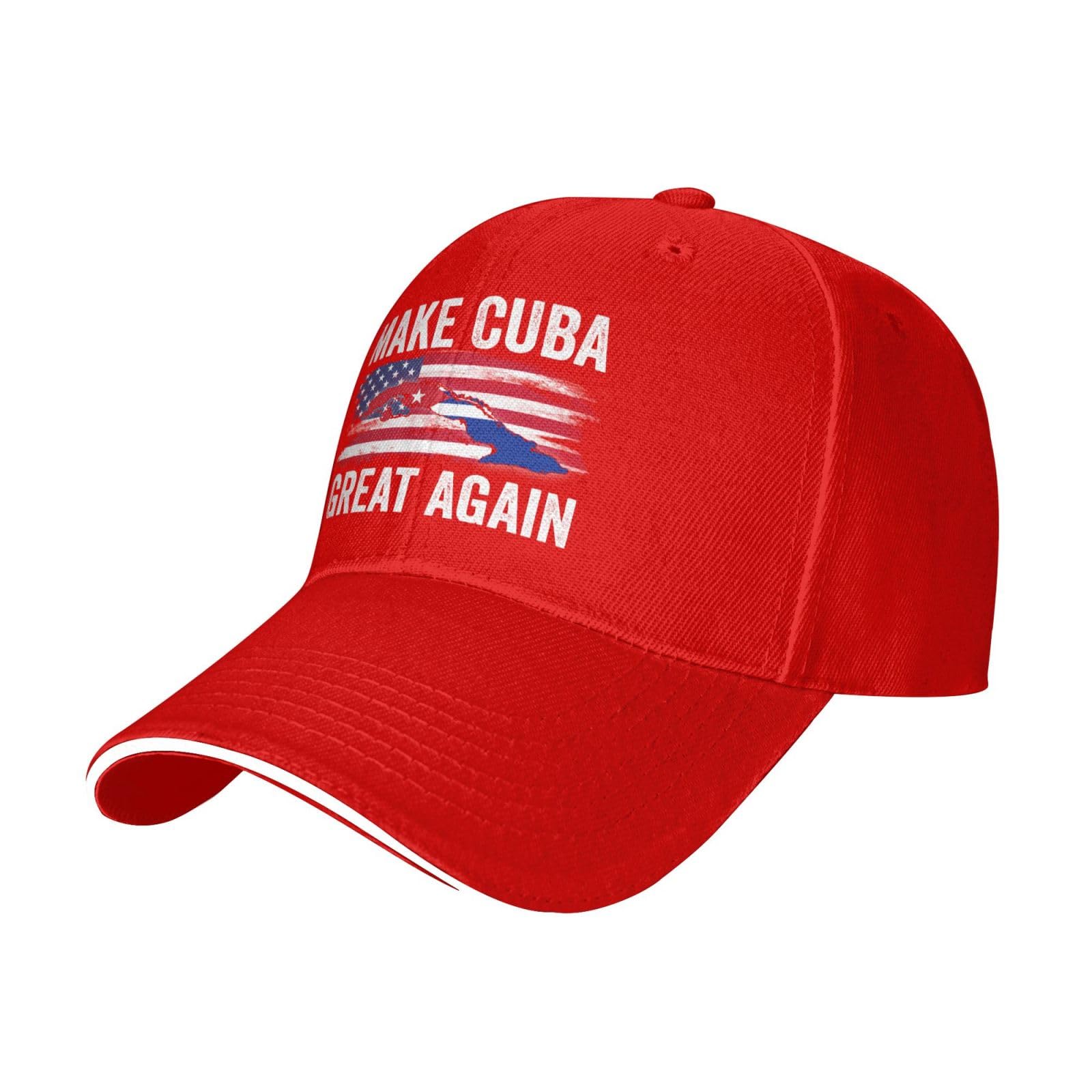 Make Cuba Great Again hat Cuban Flag Baseball Cap Red