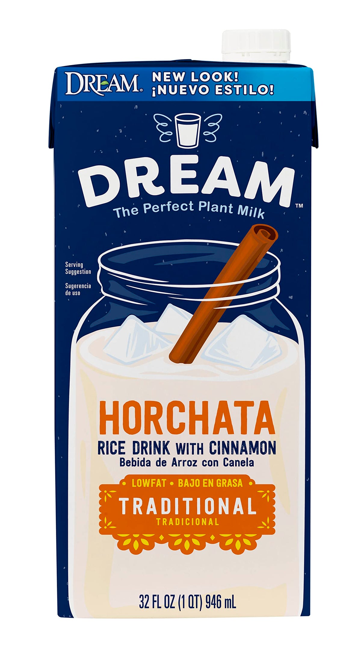 Rice Dream Horchata, Traditional Rice Drink with Cinnamon, Lactose Free, Vegan, Low Fat, Shelf Stable, 32oz (Pack of 6)