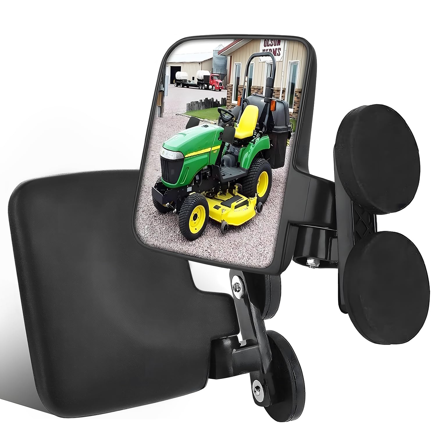 Magnetic Tractor Mirrors, Rearview Mirrors Compatible with Mahindra, Kubota, John Deere, and Lawn Mover Side Mirrors with Strong Magnets, Tractor Accessories Come Pre-Assembled.