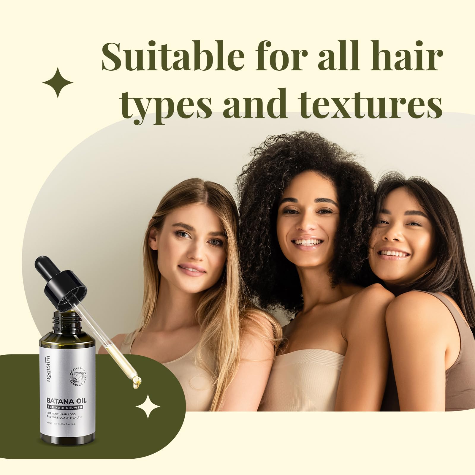 RootStim Raw Batana Oil for Hair Growth - 100% Pure & Natural Hair Growth Oil - Sourced from Honduras by Dr. Sebi Batana Oil for Hair Growth and Thickness for Women and Men