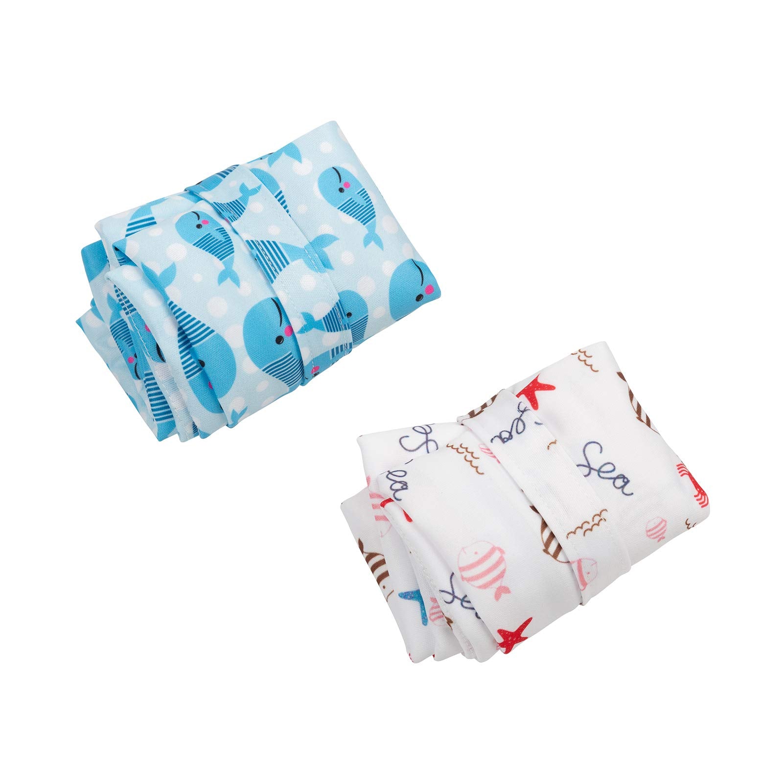 ALVA ALVABABY 2pcs Cloth Diaper Wet Dry Bags Waterproof Reusable with Two Zippered Pockets Travel Beach Pool Daycare Soiled Baby Items Yoga Gym Bag for Swimsuits or Wet Clothes LX-YK6163