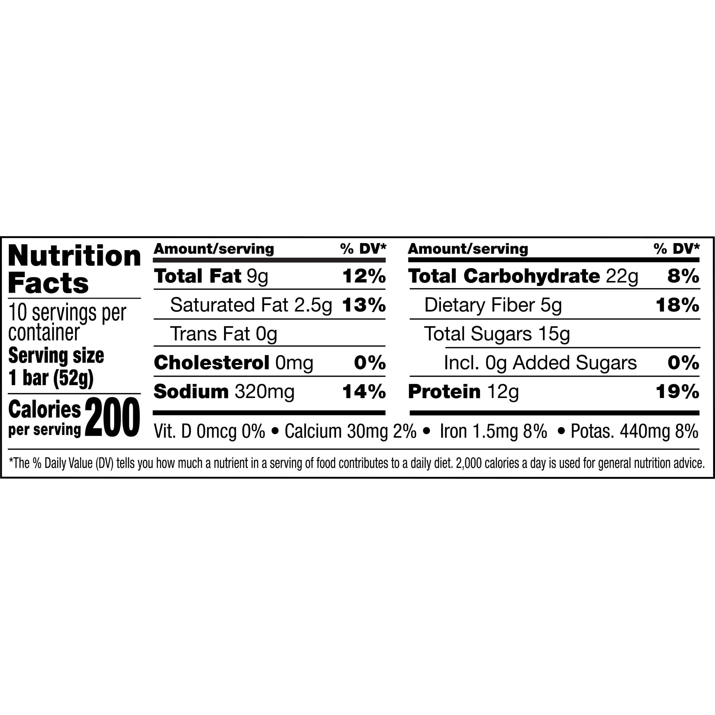 RXBAR Protein Bars, Protein Snack, Snack Bars, Peanut Butter Chocolate, 18.3oz Box (10 Bars)