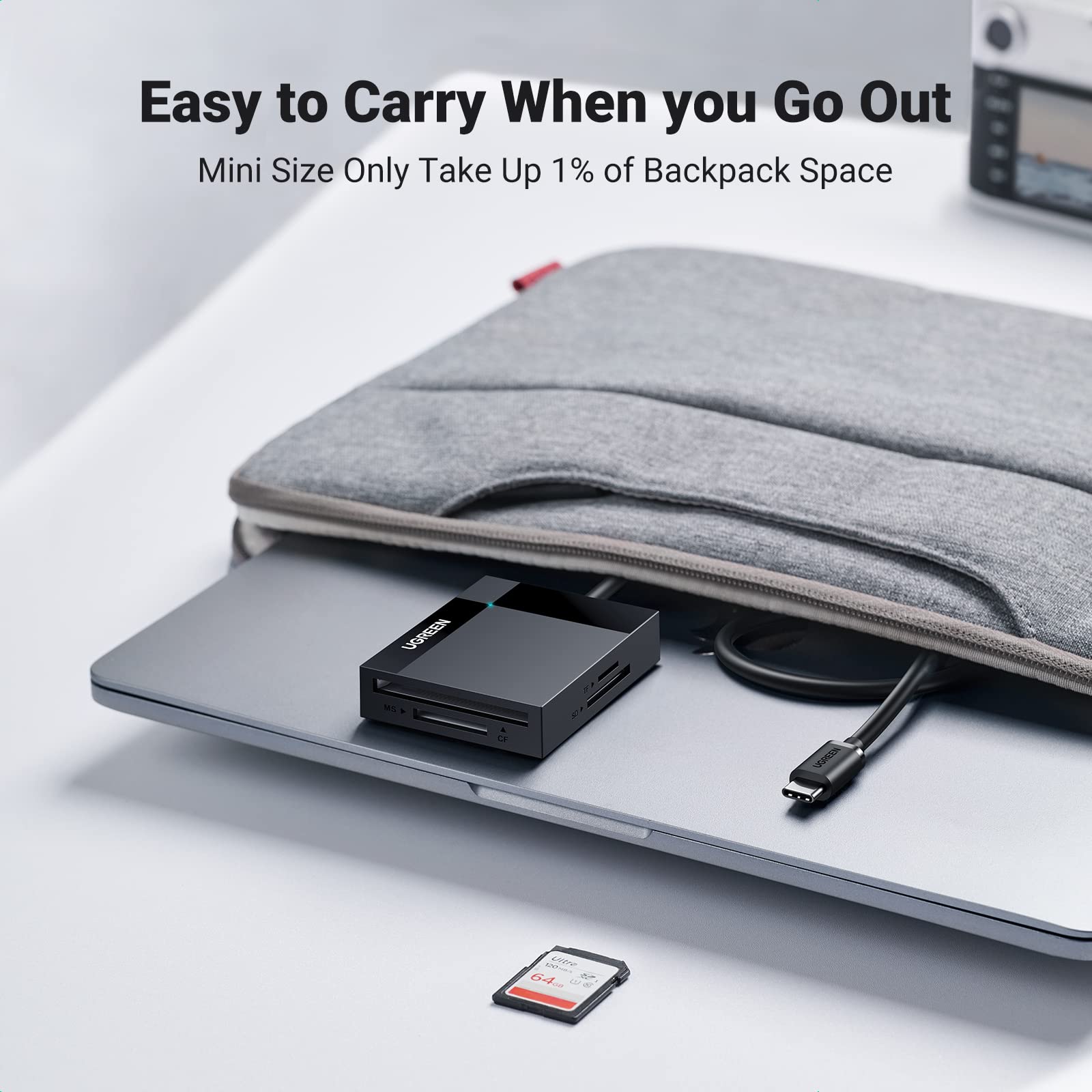 UGREEN USB C SD Card Reader 4-in-1 Memory Card Adapter External SD Micro SD MS CF Compact Flash Camera Card Reader Compatible with iPhone 15, Trail Camera, MacBook, iPad