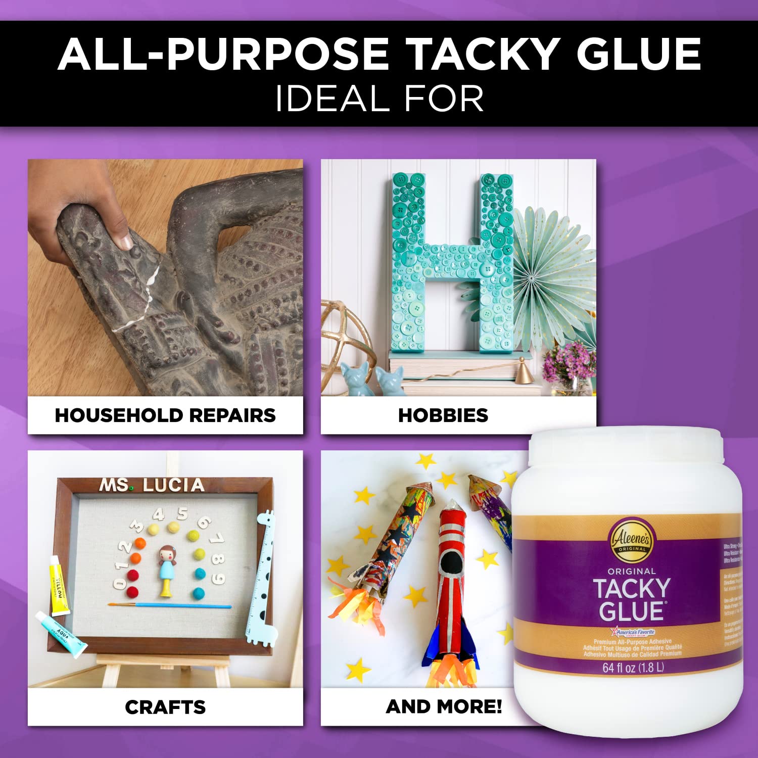 Aleene's Original, 64Fl Oz Tacky Glue, 64 FL Refill