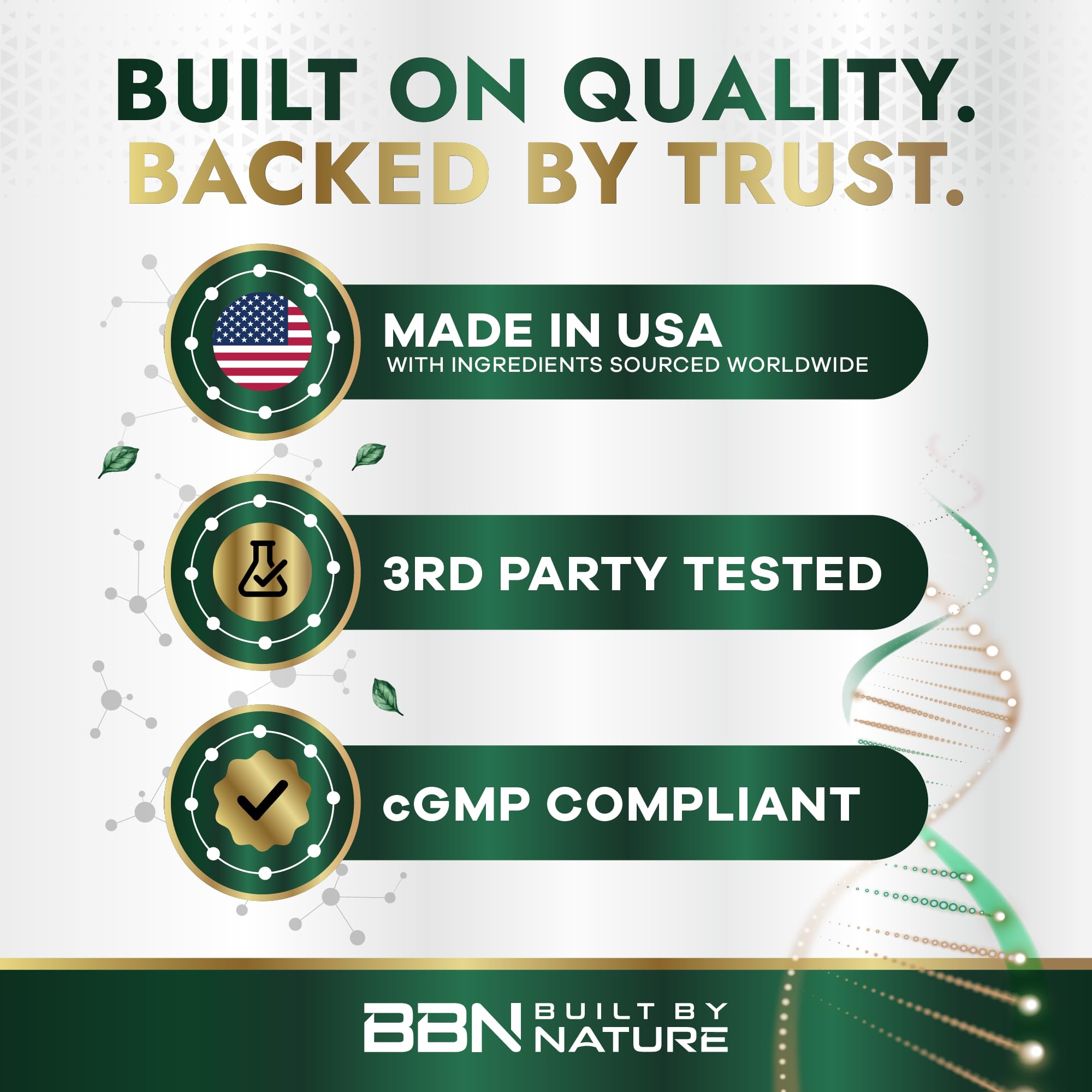 Built by Nature Vitamin D3 K2 5000 IU + 100 mcg MK-7 - Extra Strength, High Absorption - Bone, Heart & Immune Support - Coconut MCT Oil - Non-GMO – 1 Year Supply - 360 Softgels