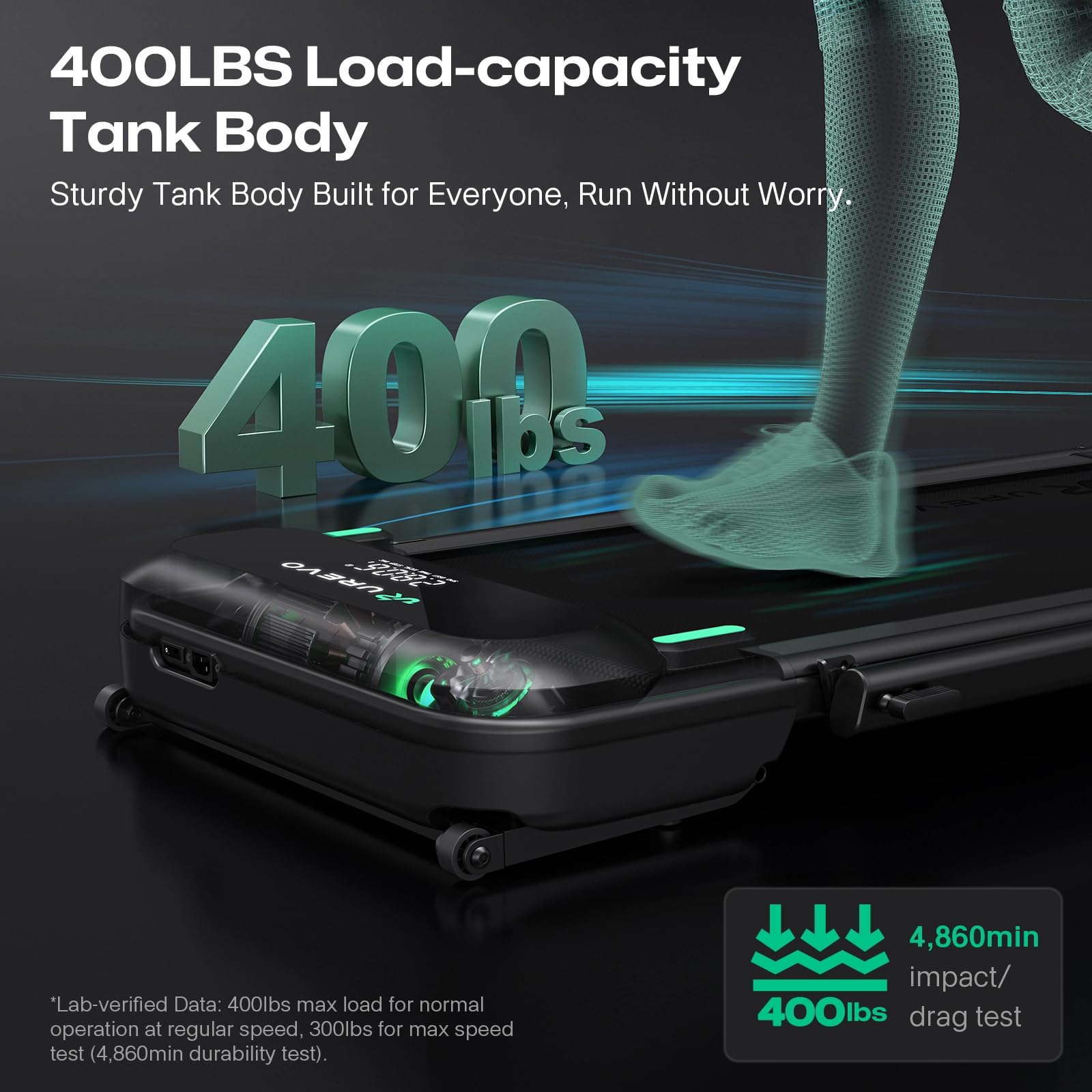 UREVO Foldimix 5L Treadmills for Home, Dual Brushless Motorized 3.0HP ，9% Auto Incline Walking Pad with Adjustable Handle Bar, Multi-Functional, 14-Point Shock Absorption, Standing Desk Treadmill