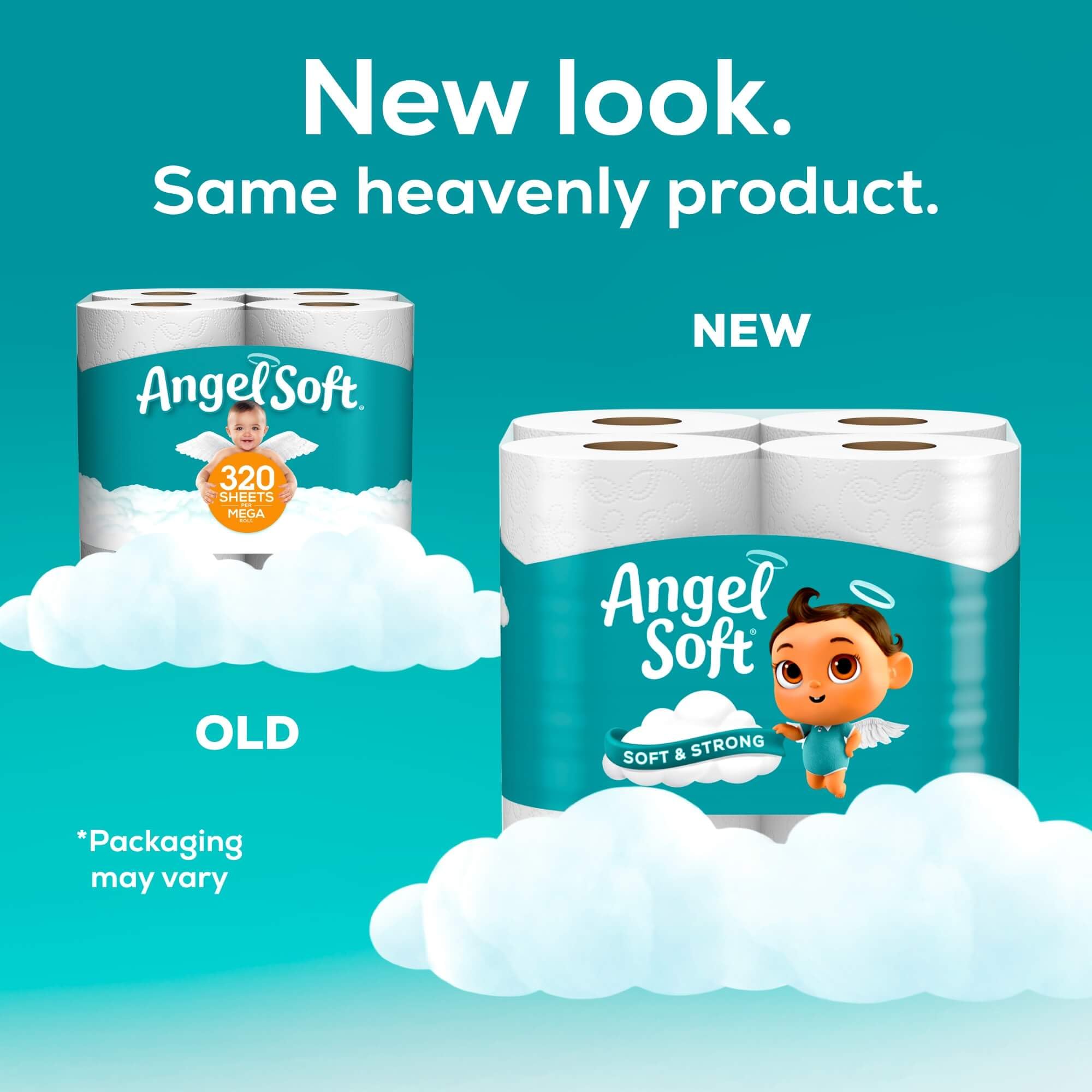 Angel Soft Toilet Paper, 4 Mega Rolls = 16 Regular Rolls, Soft and Strong Toilet Tissue