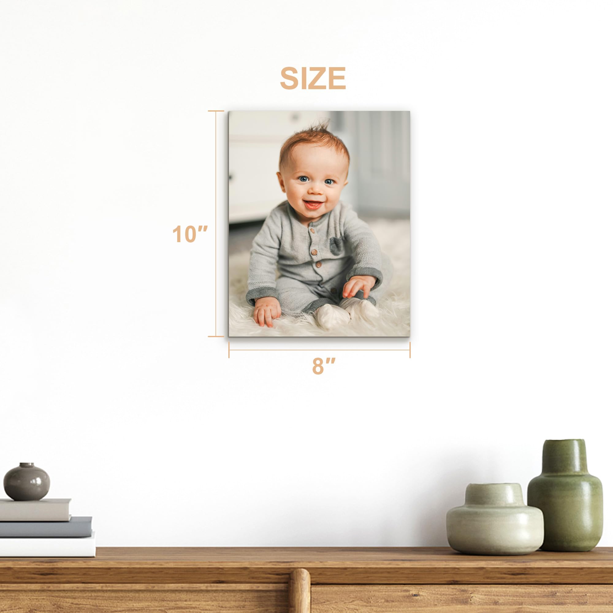 GagetElec Custom Canvas Prints with Your Photos - Personalized Wall Art Unique Gift for Christmas，Graduation Housewarming (8" X 10")