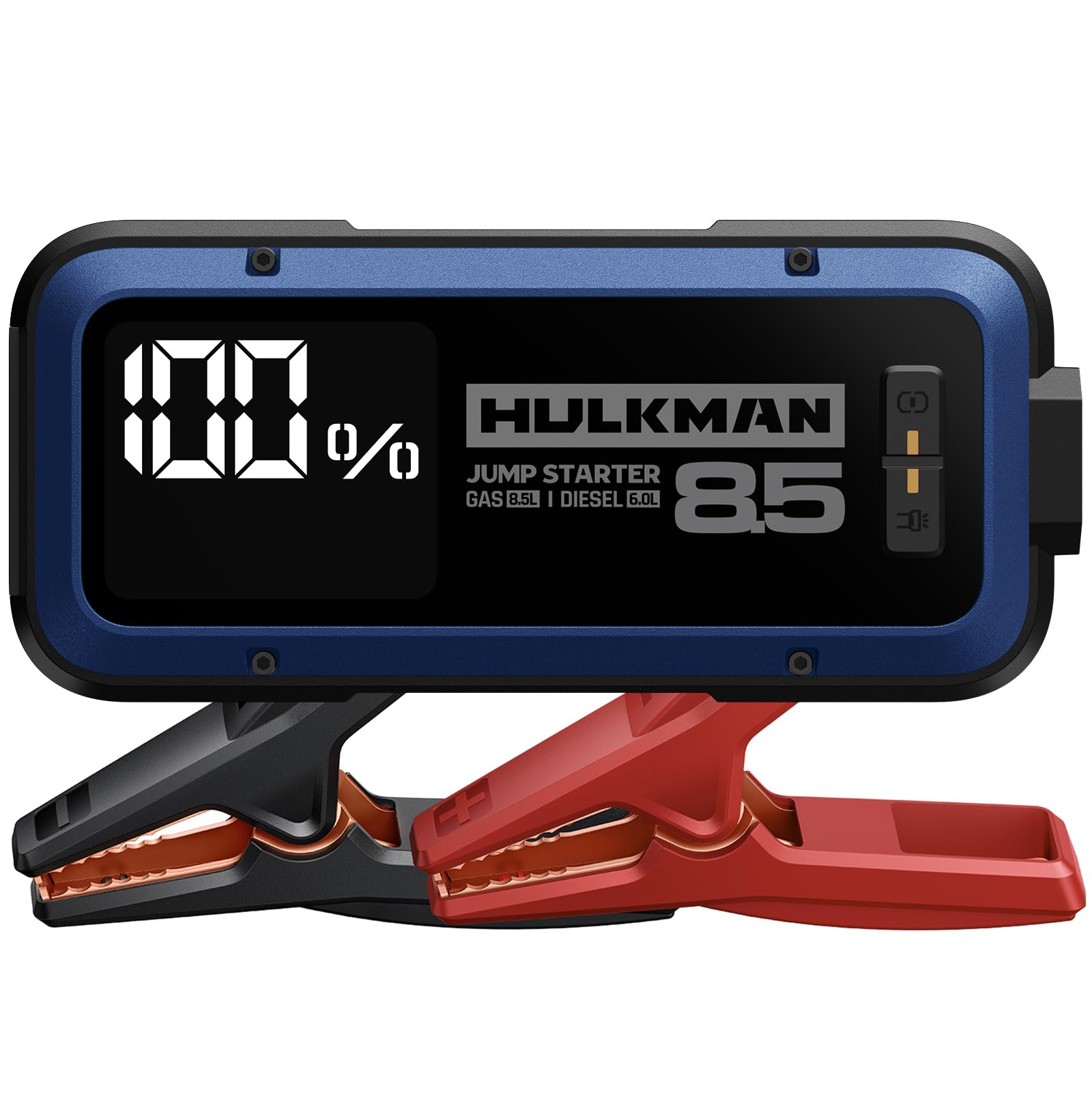 Hulkman Alpha85 Jump Starter 2000 Amp 20000mAh Car Starter for up to 8.5L Gas and 6L Diesel Engines with LED Display 12V Lithium Portable Car Battery Booster Pack (Cobalt Blue)