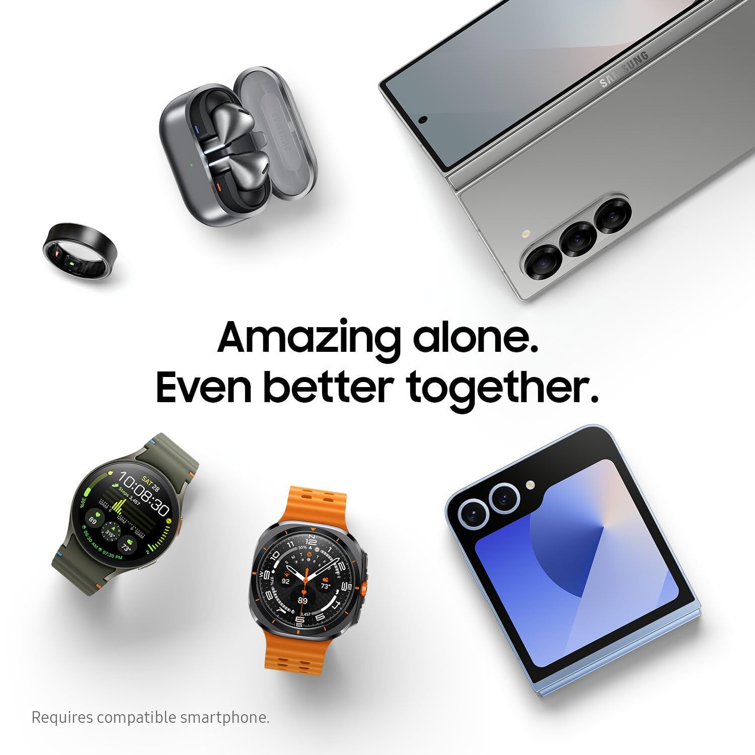 SAMSUNG Galaxy Ring, AI Smart Ring, Size First w/Sizing Kit, No App Subscription, Fitness Monitor, Sleep Tracker, Up to 7-Day Battery, Size 10, Titanium Silver [US Version, 1Yr Manufacturer Warranty]