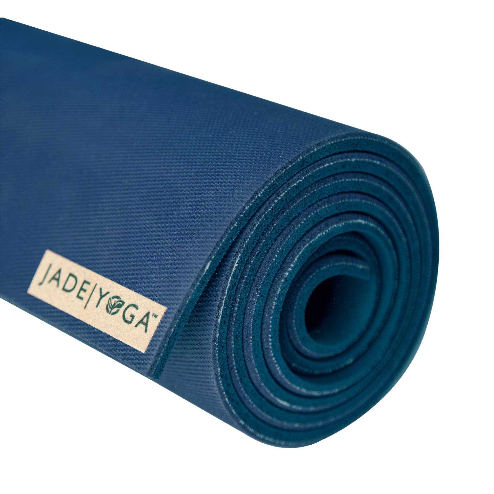 Jade Fusion Yoga Mat, Luxurious Comfort & Sturdy Workout Mats for Home Gym, 74" Yoga Mat Thick, Non-Slip Workout Mat with Extra Strong Grip, US Made Midnight Blue Yoga Mats