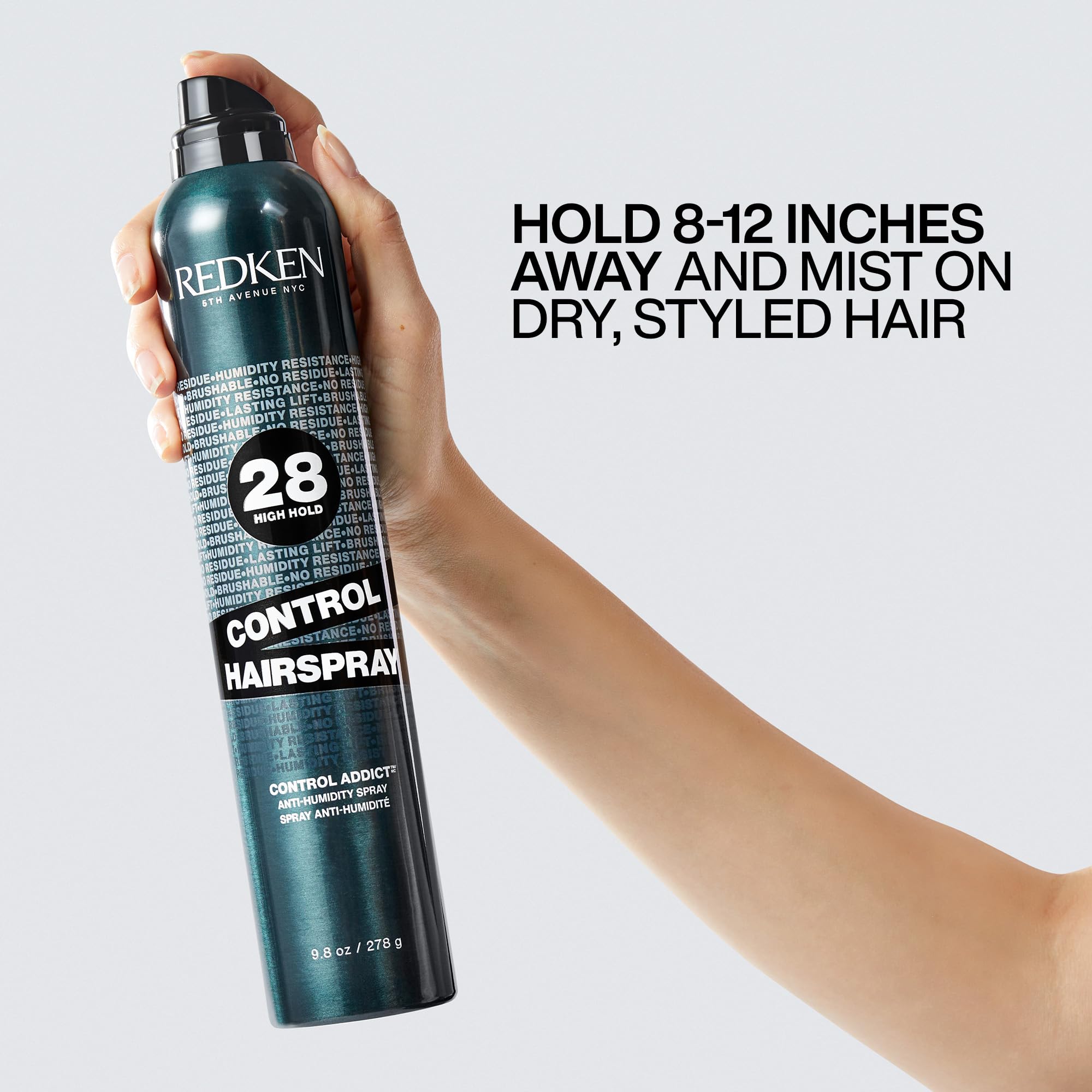 Redken Control Hairspray 28 | Extra High-Hold Hair Spray | Flake-Free, Quick-Drying Finish | Long-Lasting Frizz Protection | Humidity Resistance | 24 Hour Style Control | For All Hair Types | 10.5 Oz