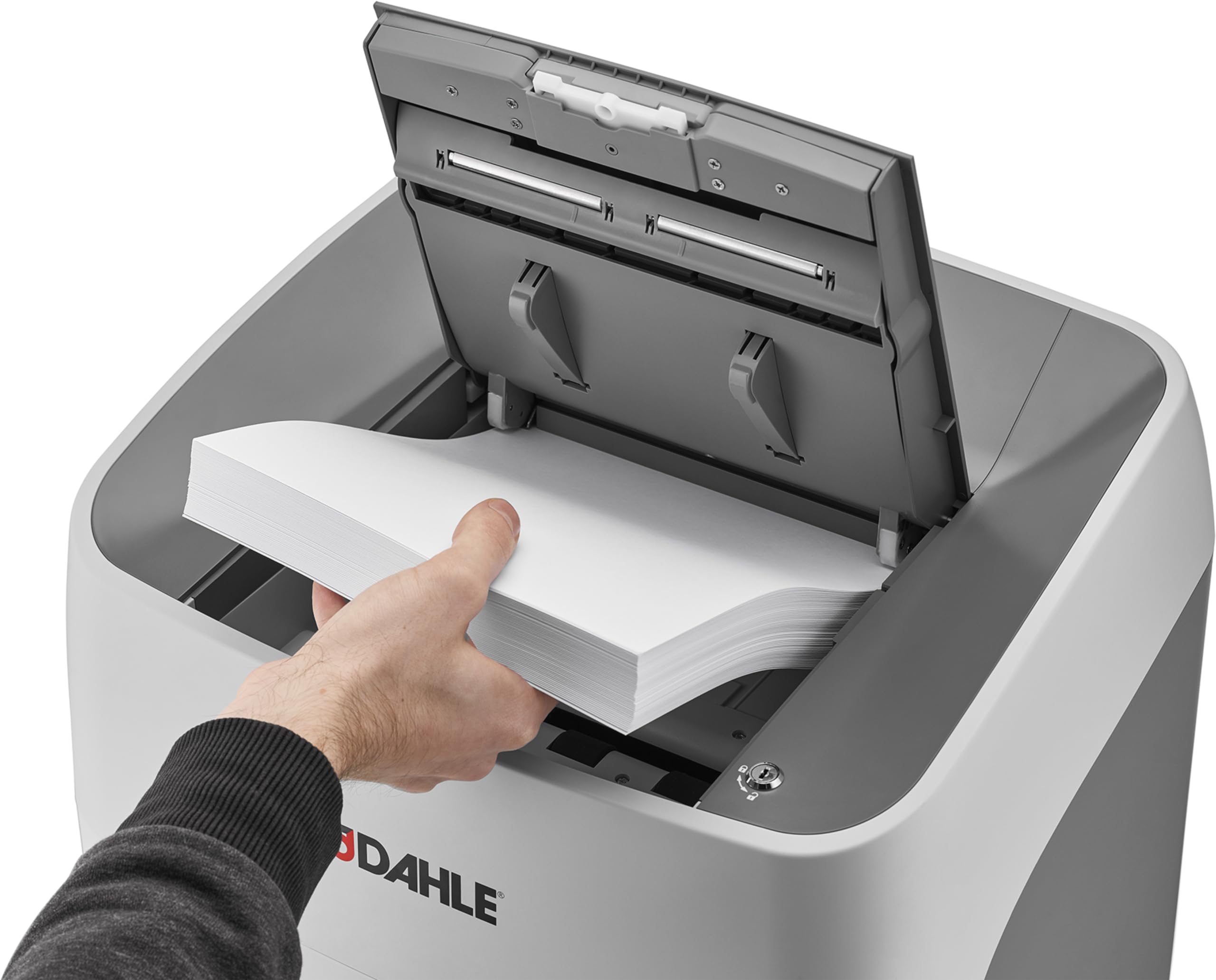 Dahle ShredMATIC SM 300 Auto-Feed Paper Shredder, 300 Sheet Locking bin, Oil-Free, Jam Protection, Security Level P-4, 3-5 Users