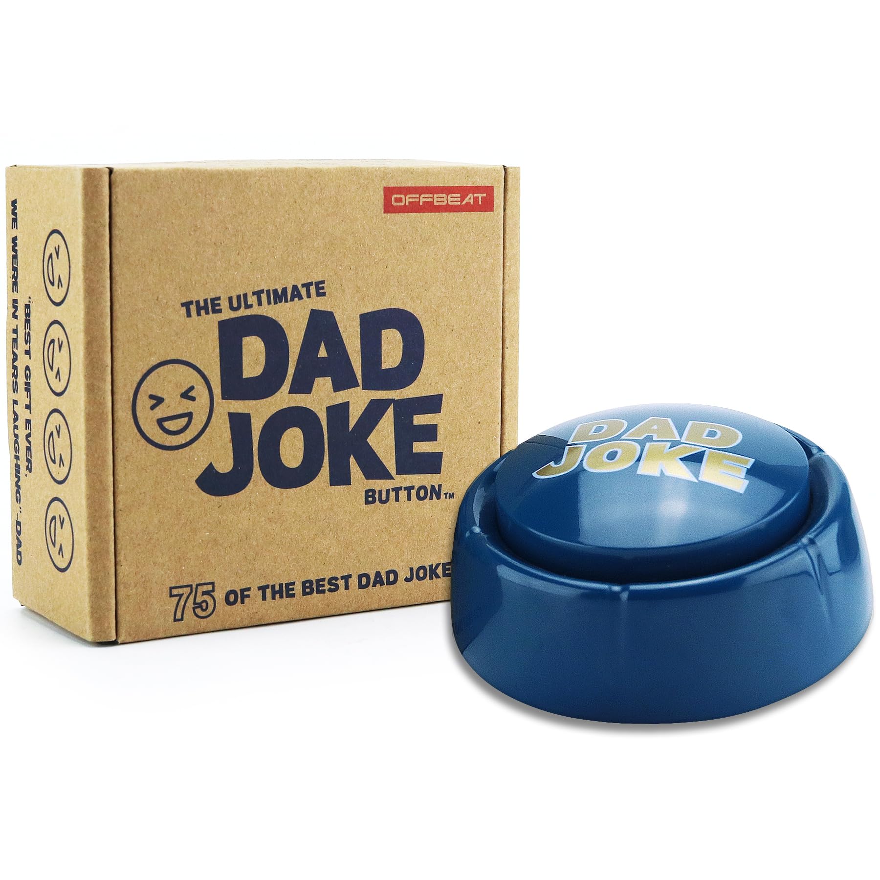 The Ultimate Dad Joke Button Funny Gift for Dads and Kids 75 Hilarious Dad Jokes - Ready to Gift Box, Fun for Dads, Kids, Grandpa, Uncles, The Gift of Laughs, Perfect Stocking Stuffer