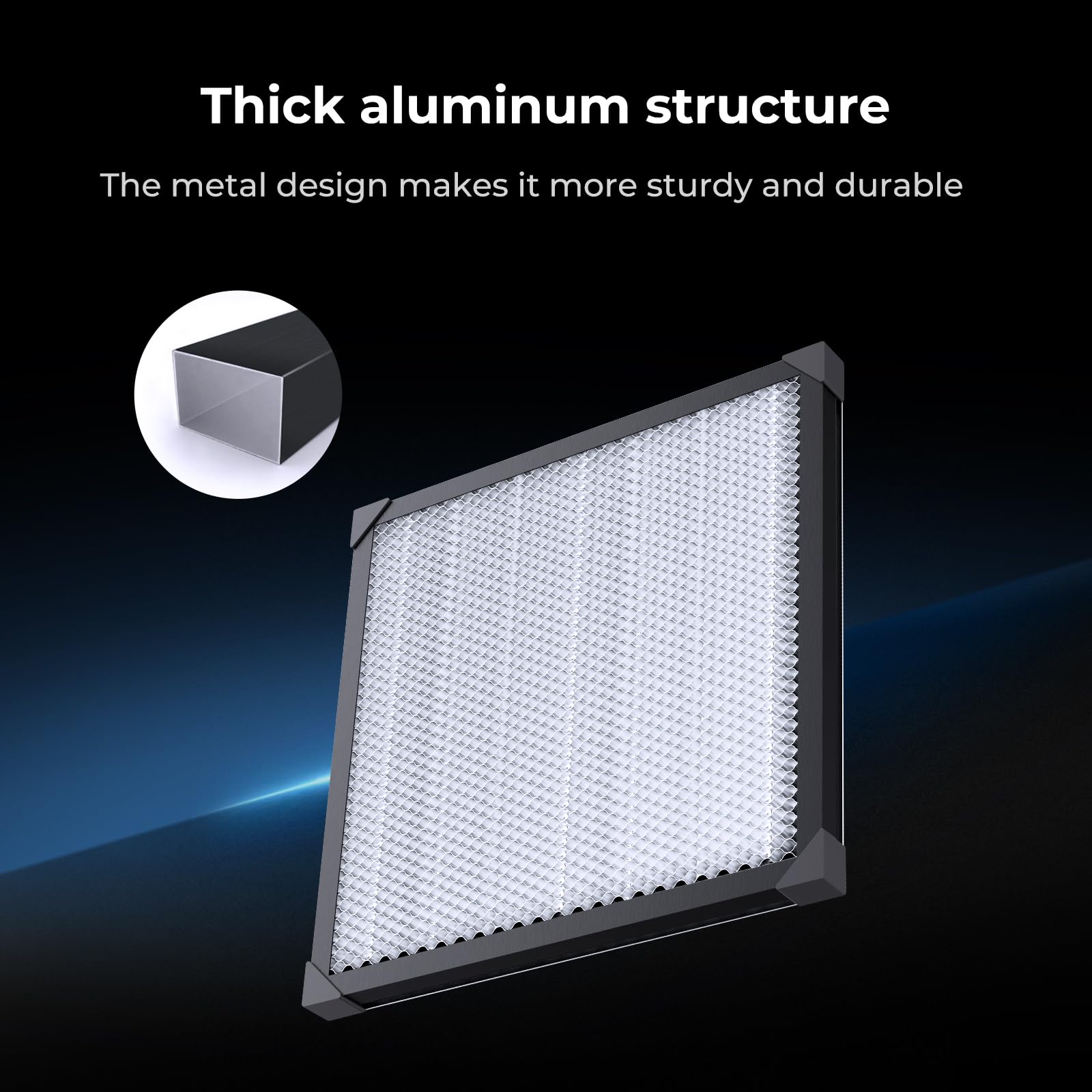 Creality Honeycomb Working Table 500 * 500mm, Laser Honeycomb Bed for Laser Engraver, Aluminum Honeycomb Cutting Table for Fast Heat Dissipation and Desktop Protection (19.68” x19.68”)