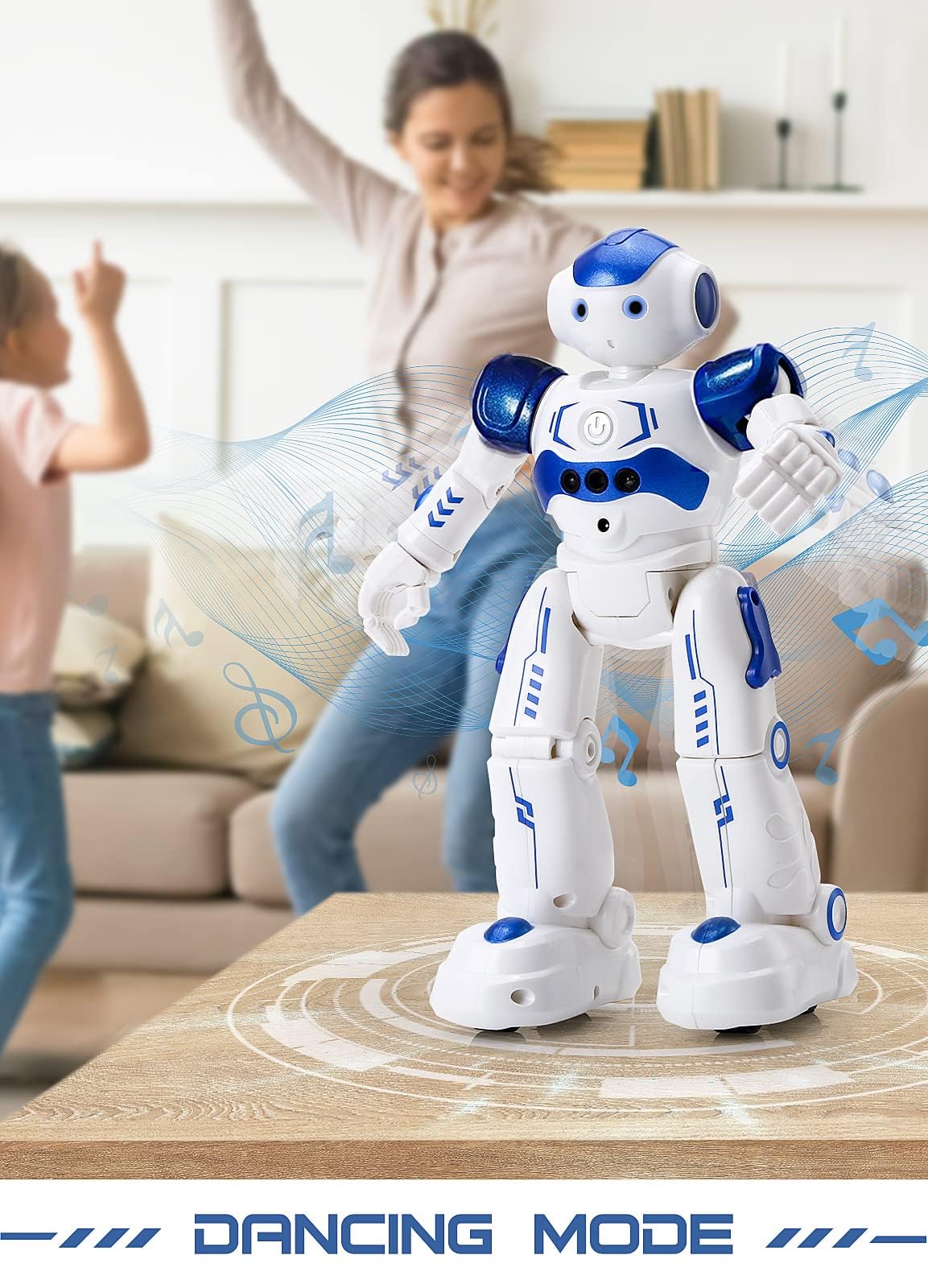 KingsDragon RC Robot Toys for Kids, Gesture & Sensing Programmable Remote Control Smart Robot for Age 3 4 5 6 7 8 Year Old Boys Girls Birthday Gift Present