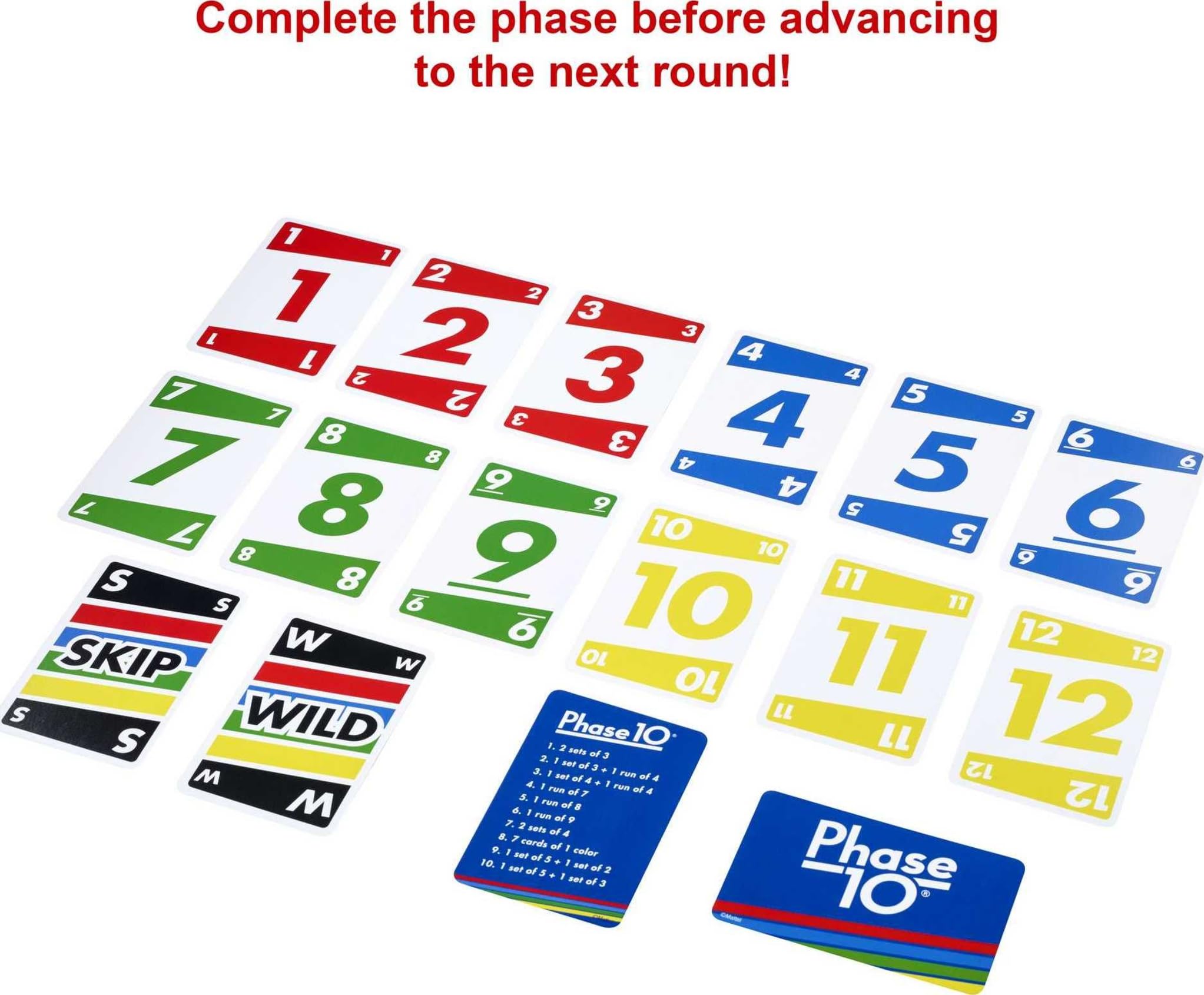 Mattel Games Phase 10 Card Game for Families, Adults & Kids, Challenging & Exciting Rummy-Style Play with Storage Tin (Amazon Exclusive)