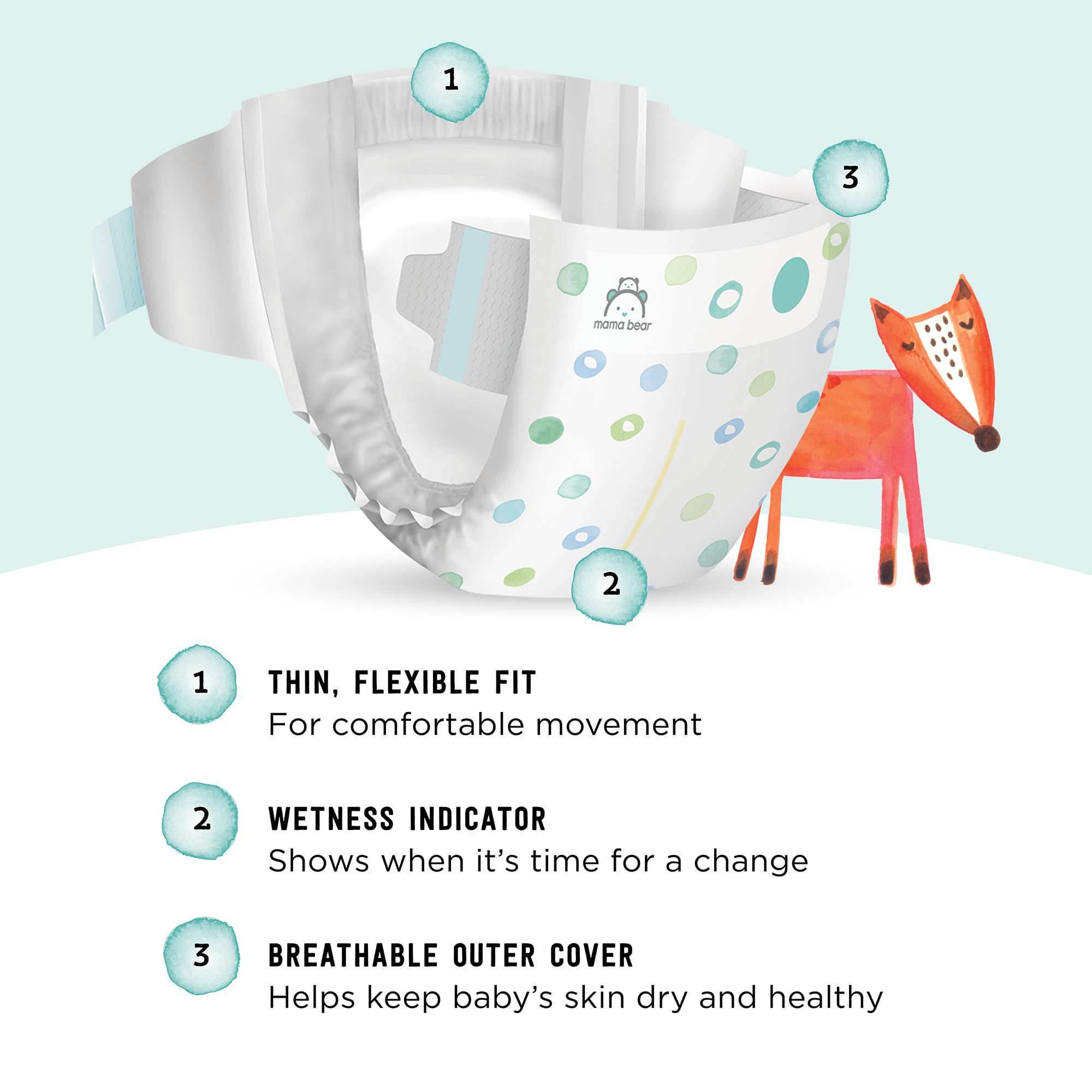Amazon Brand - Mama Bear Gentle Touch Diapers, Hypoallergenic, Size 4, 148 Count, 4 Packs of 37