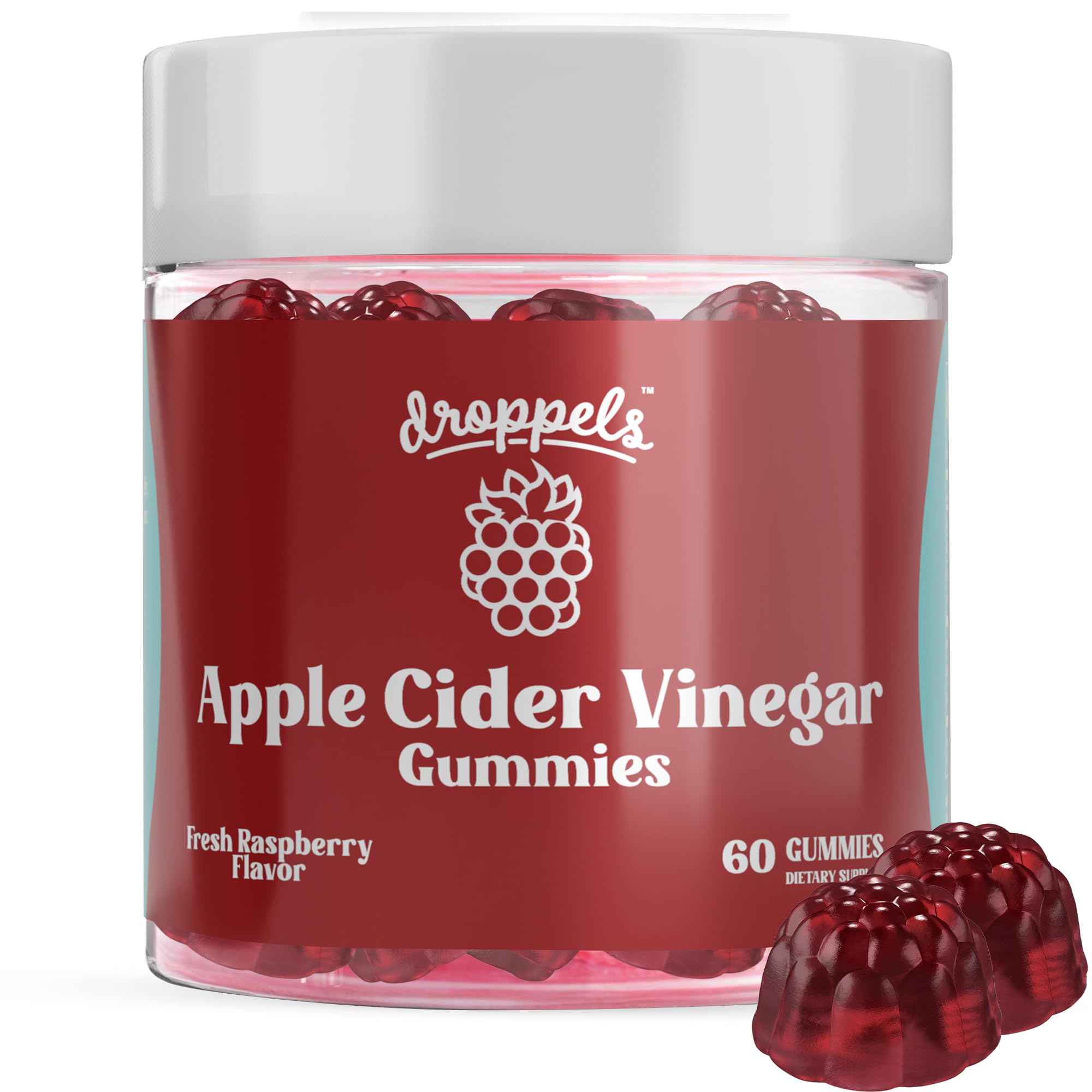 Droppels Apple Cider Vinegar Gummies 1000mg with Beet Root & Pomegranate