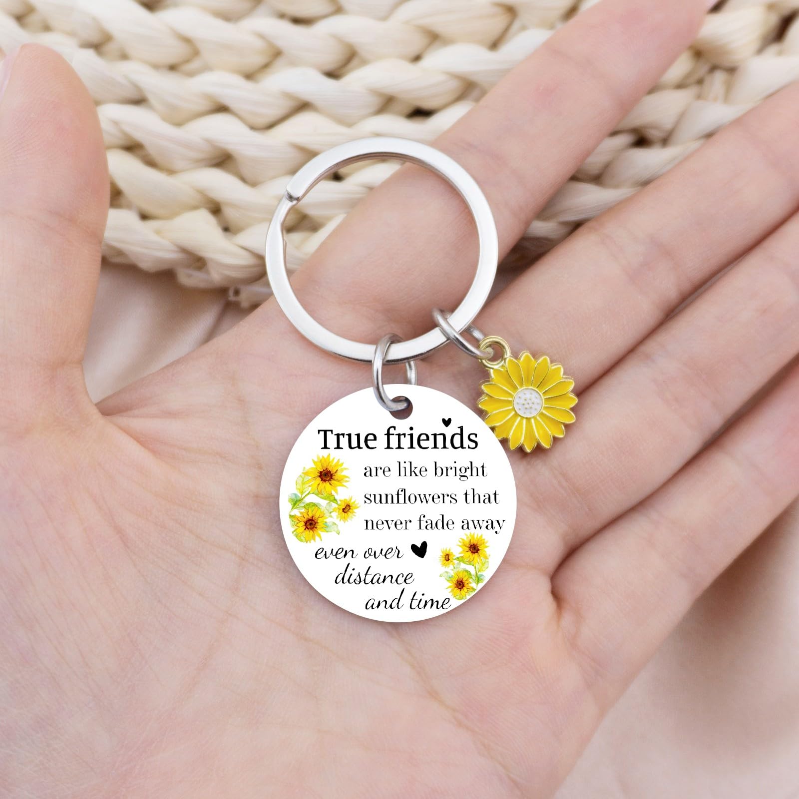 Ikacvb Sunflower Keychains For Women Best Friend Friendship Gifts For Bestie Bff Best Female Friend Birthday Christmas Valentines Day Gifts For Her Leaving Going Away Gift