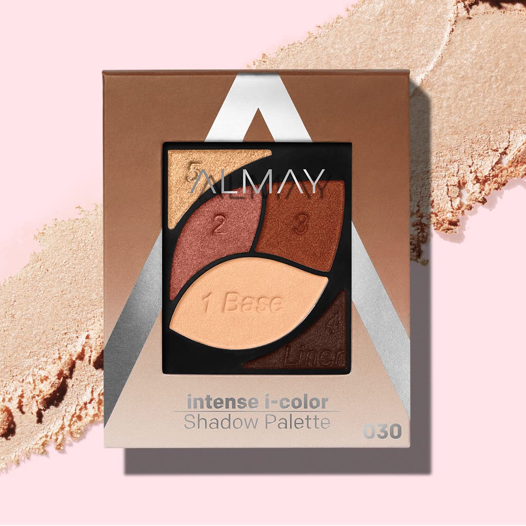 Almay Eyeshadow Palette, Longlasting Eye Makeup, Primer Enriched with Antioxidant Vitamin E, Hypoallergenic, 010 Brown Eyes, 0.1 Oz