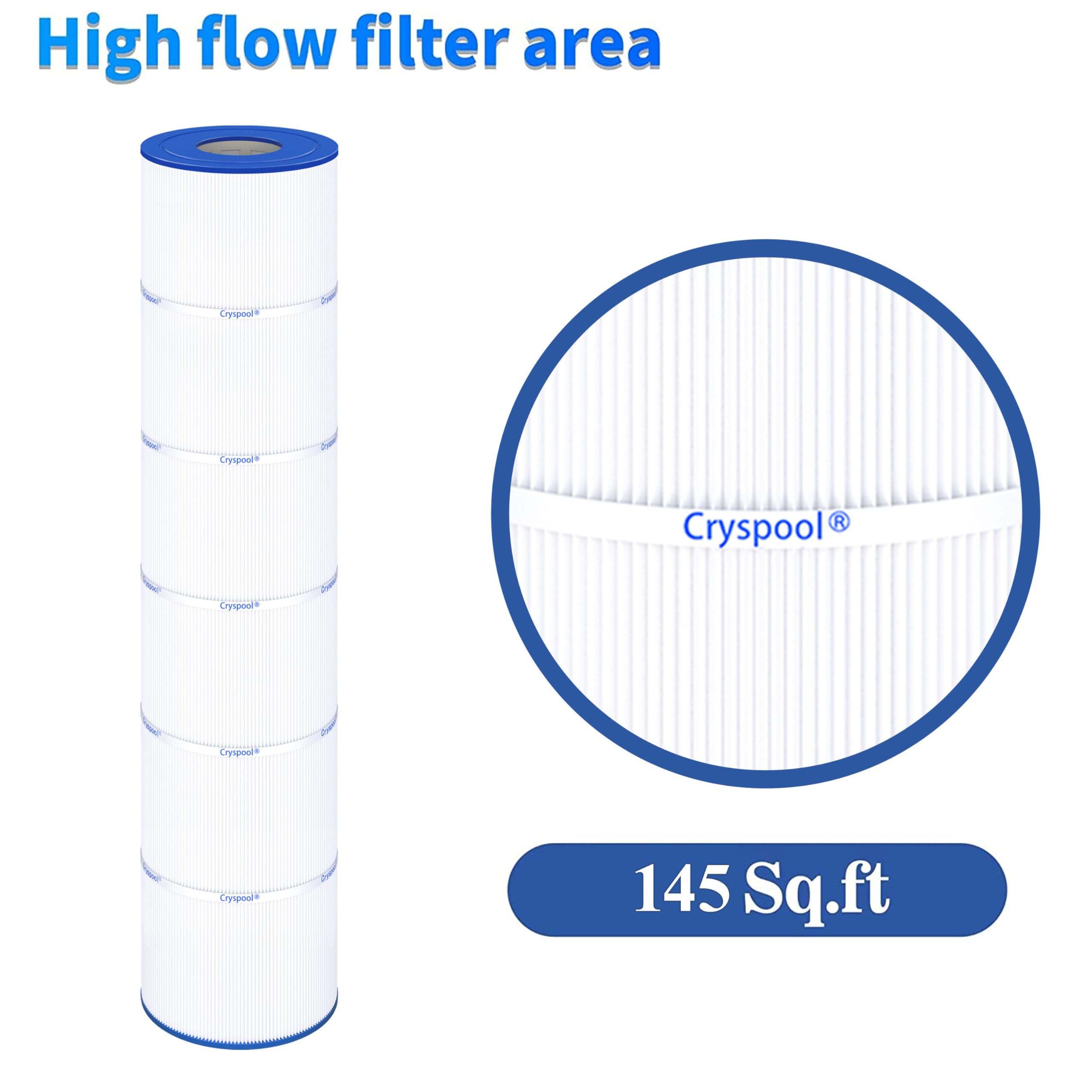Cryspool® 07116 Filter Compatible with Jandy CL580, CV580, A0104100, R0357900, PJAN-145, C-7482, FC-0820, 145 Sq. Ft Pool Filter Cartridge, 4 Pack