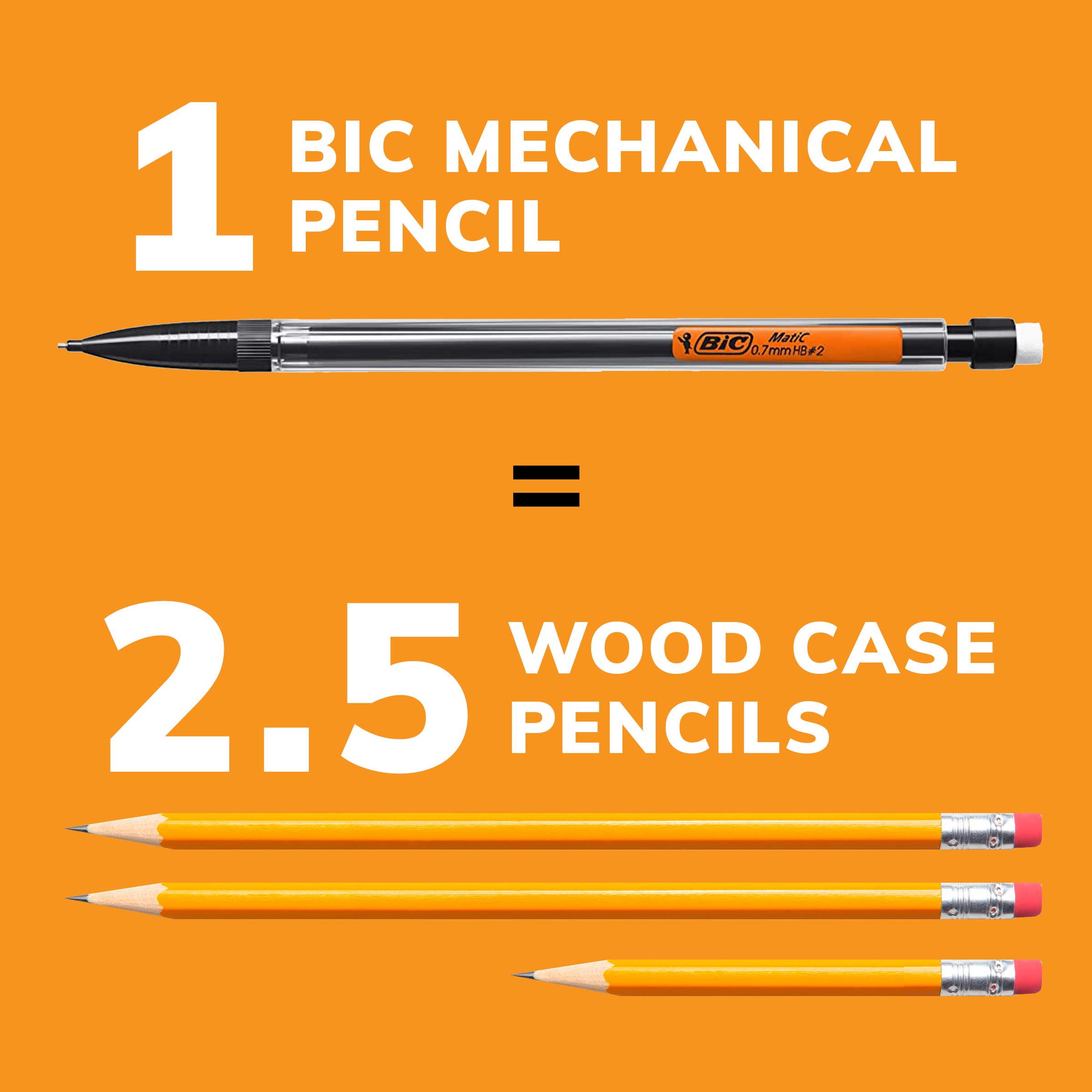 BIC Xtra-Smooth Mechanical Pencil (MPP40MJ), Medium Point (0.7mm), Perfect for the Classroom and Test Time, 40-Count