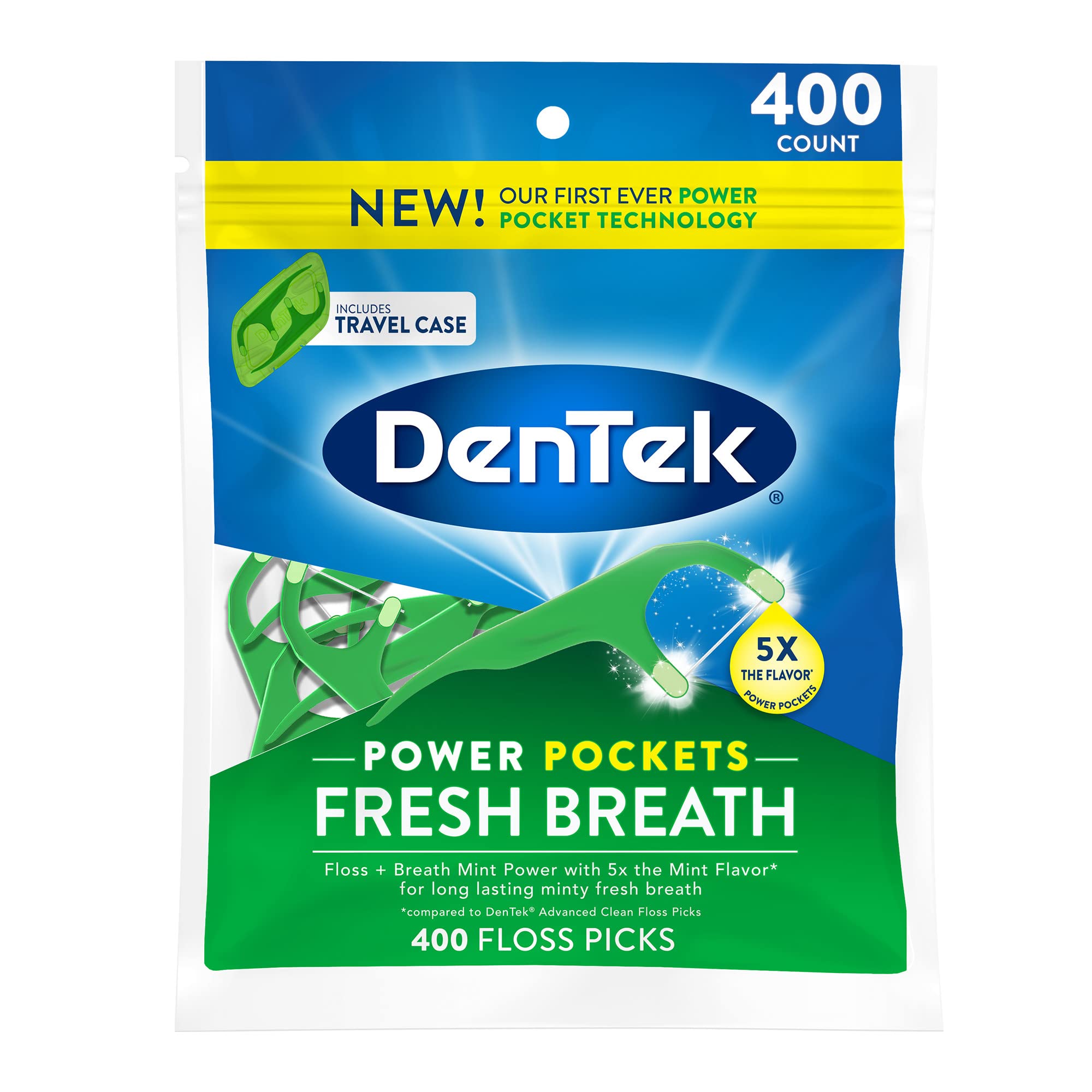 DenTek Fresh Breath Floss Picks, Mint Flavor, 400 Floss Picks