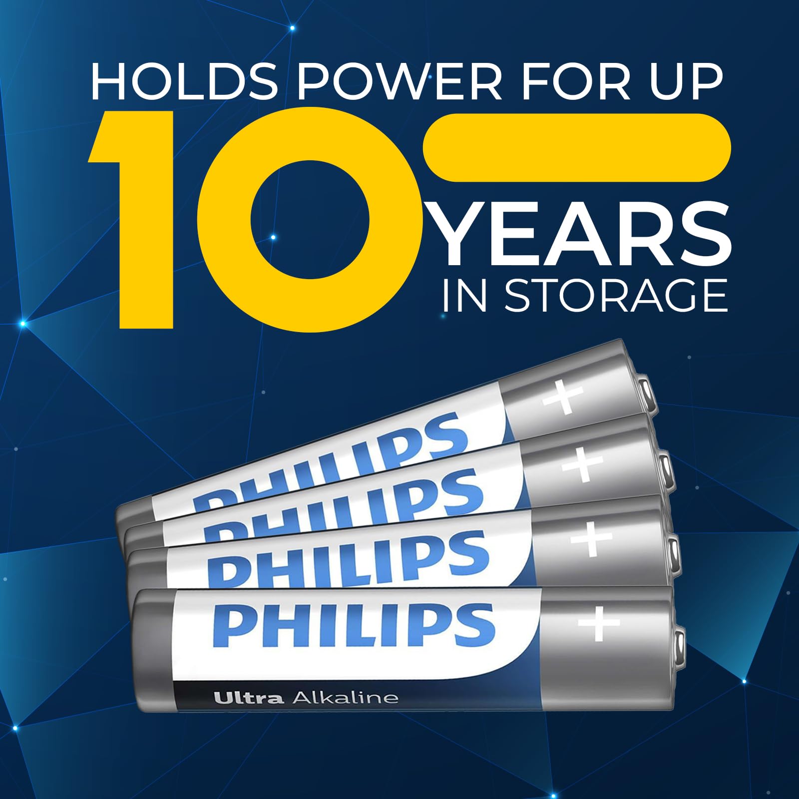 PHILIPS AAA Batteries, Ultra Alkaline Triple AAA Batteries 12 Pack, 1.5v Batteries AAA Size Pack, Ultimate Long-Lasting Power for High-Drain Devices, 10-Year Shelf Life, Durable Leak-Proof Design.