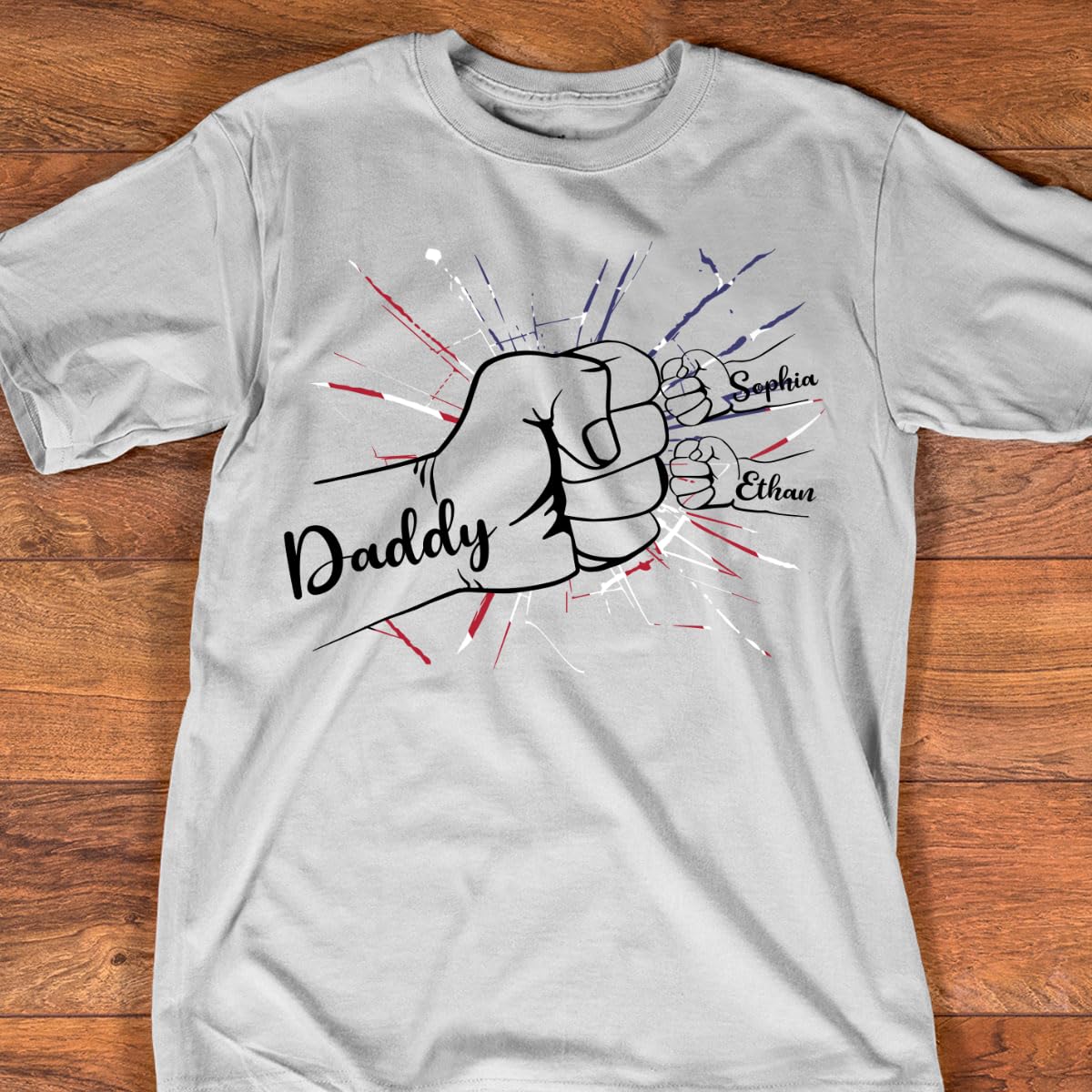 Custom Daddy Tshirt, Personalized Daddy Shirt with Kids Name, Minimalist Daddy Sweater, Fathers Day Shirt for Daddy, Daddy Shirt for Men, Daddy Christmas b1