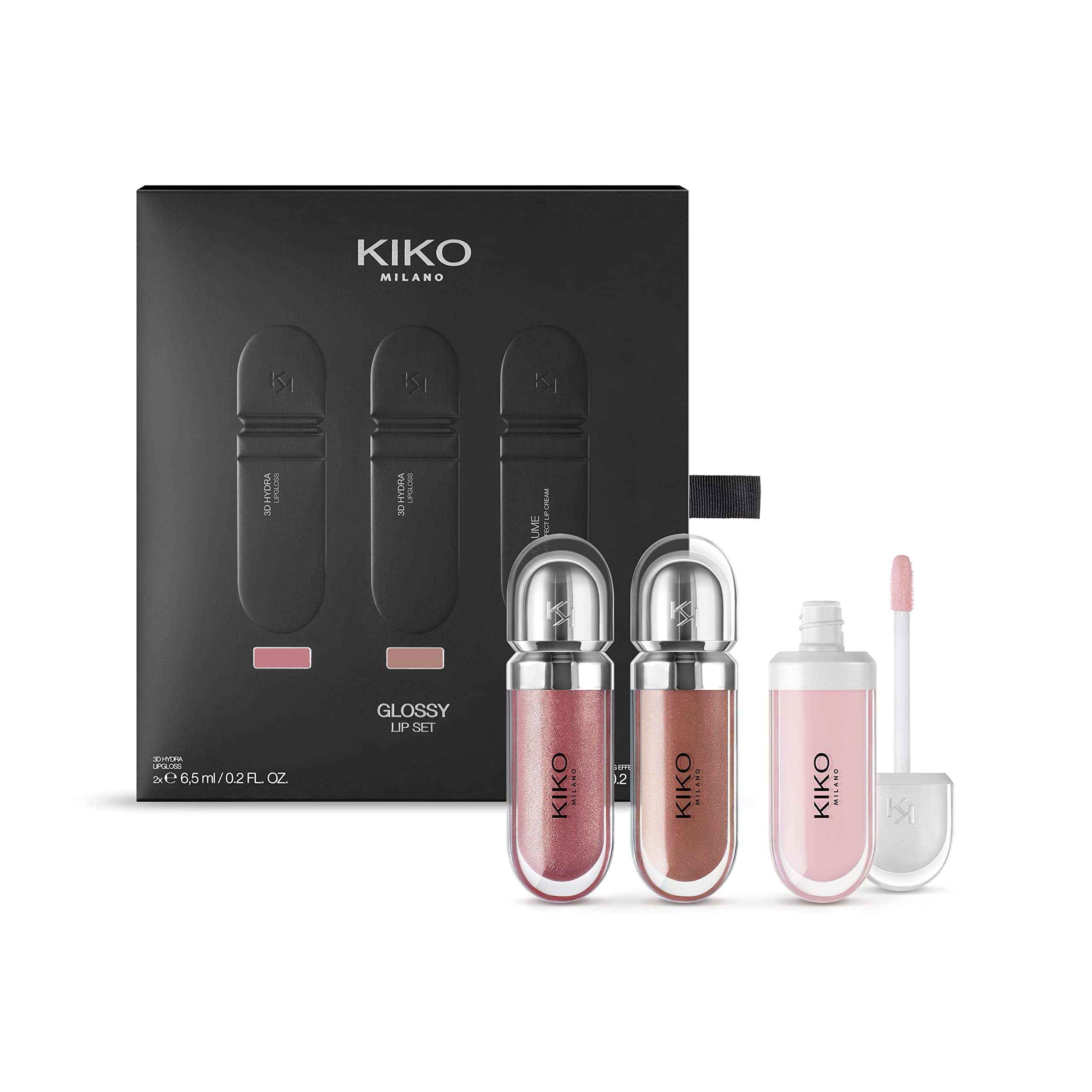 KIKO Milano Glossy Lip Set | 2 Lip Glosses And 1 Lip Cream