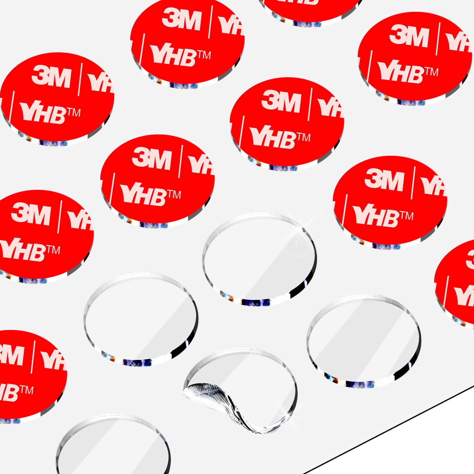 PHIXBEAR Made of 3M 0.6in Clear Poster Putty, Removable No Damage Double Sided Adhesive Dots, Waterproof Heat Resistant Mounting Putty Sticky Tack (60)