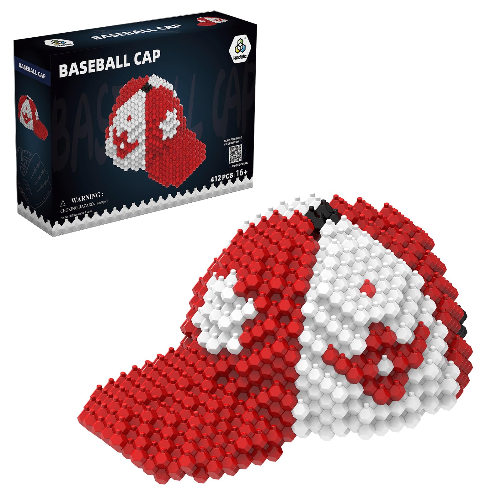 KADELE Baseball Cap Block Set, Adults challenging STEM Block Decorations, Miniature 3D Educational Toys for Ages 16 and Above