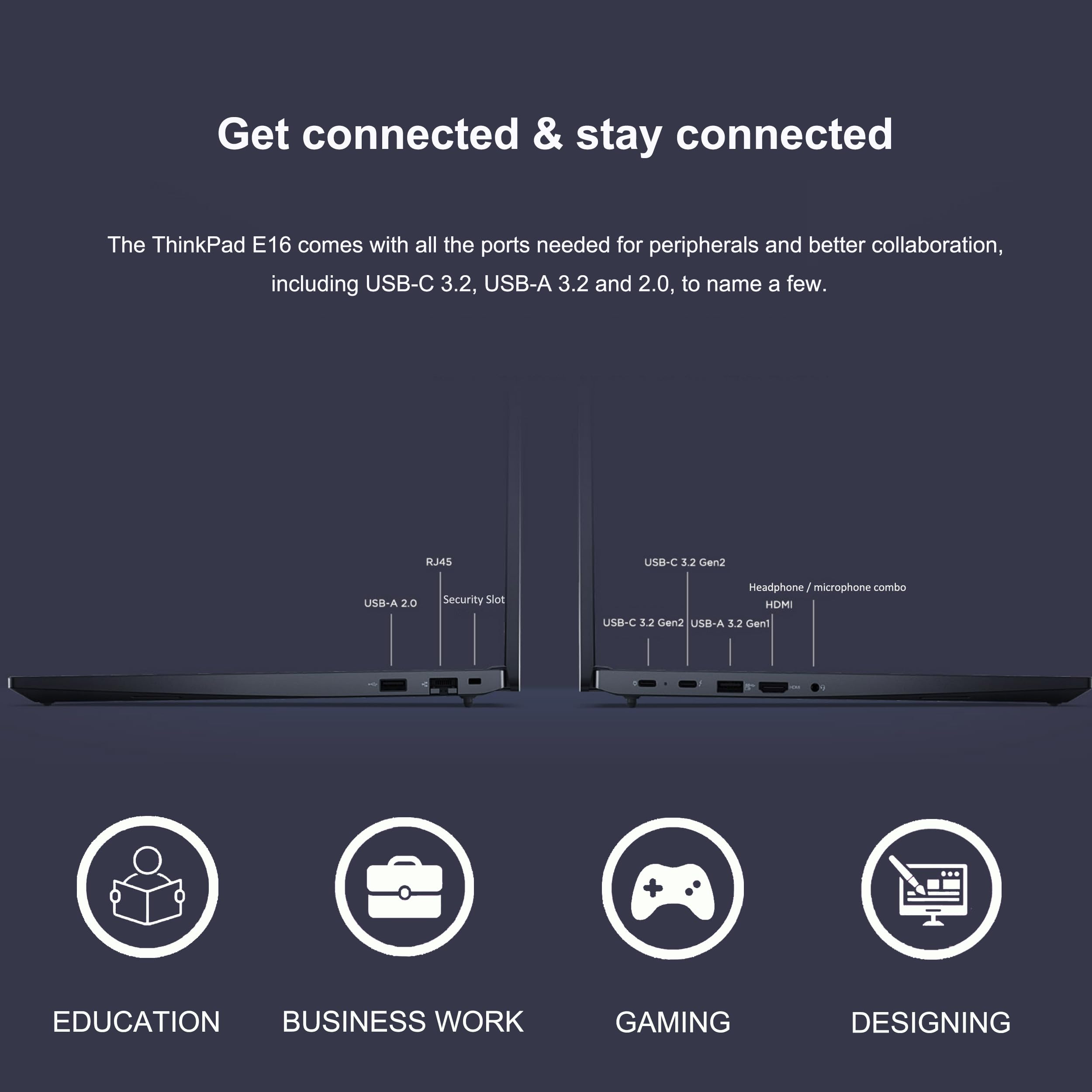 Lenovo ThinkPad E16 Business Laptop (16" FHD+ Display, AMD Ryzen 5 7530U(> Intel i7-1165G7), 16GB RAM, 512GB SSD) Fingerprint, Backlit, 1080p Webcam, WiFi 6, Ethernet, Win 11 Pro w/ Copilot, Black