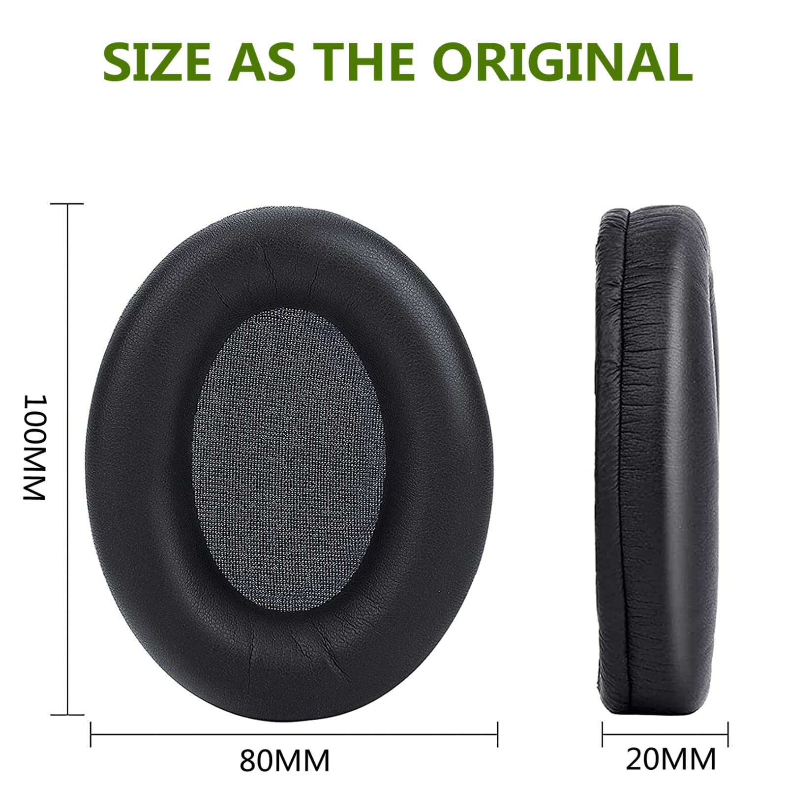 WH-1000XM4 Ear Cushions Replacement Noise Isolation Ear Pads Compatible with Sony WH1000XM4 Wireless Noise Canceling Over-Ear Headphones- Added Thickness & Plastic Stick