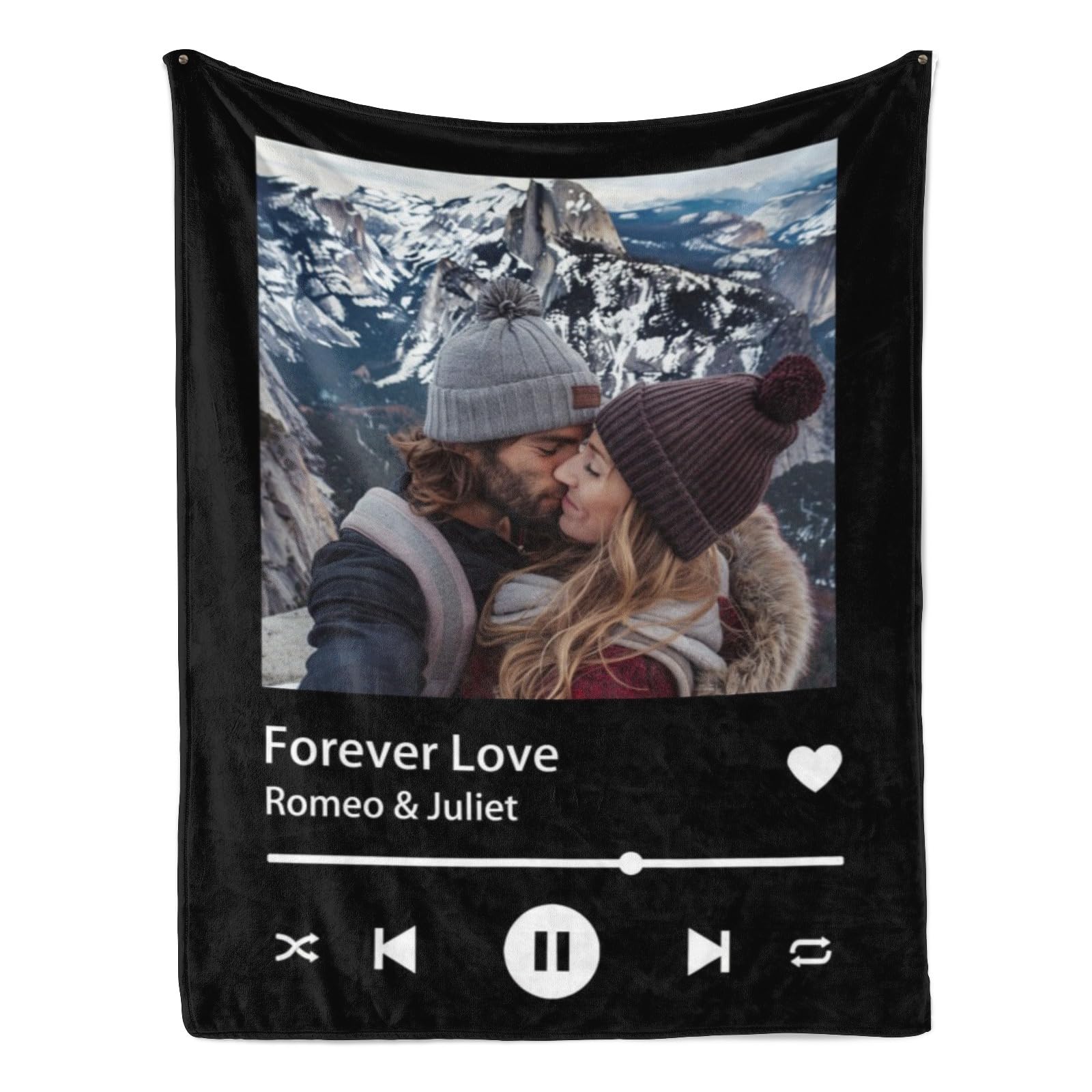 HHLongX Gifts for Girlfriend Boyfriend Custom Photo Blanket for Couples Gifts, Personalized Picture Blankets for Christmas Valentines Day Couples Gifts Wife Husband