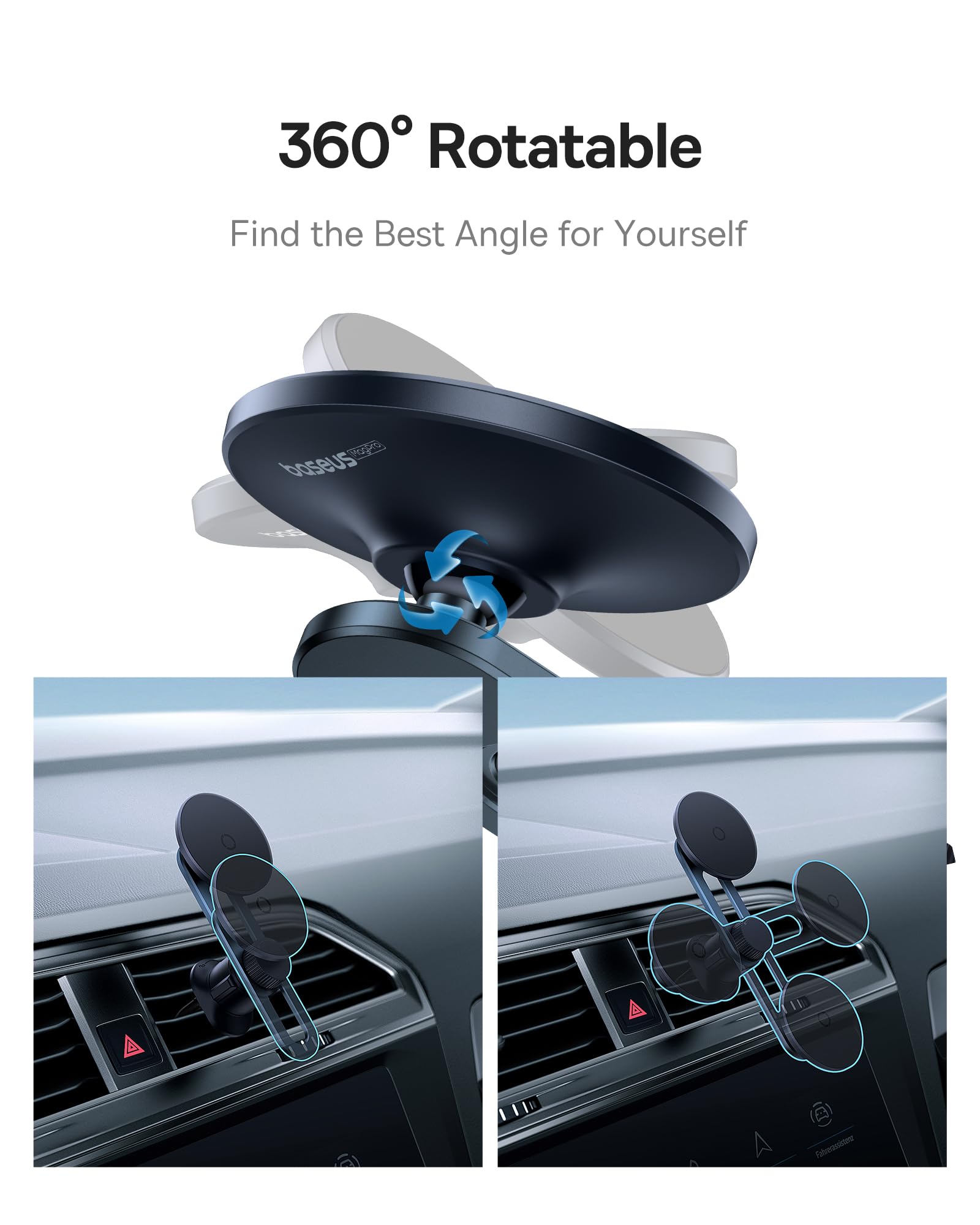 Baseus MagSafe Car Mount, Magpro Phone Mount for Car, Air Vent Magnetic Car Phone Holder for iPhone 15/14/13 Series