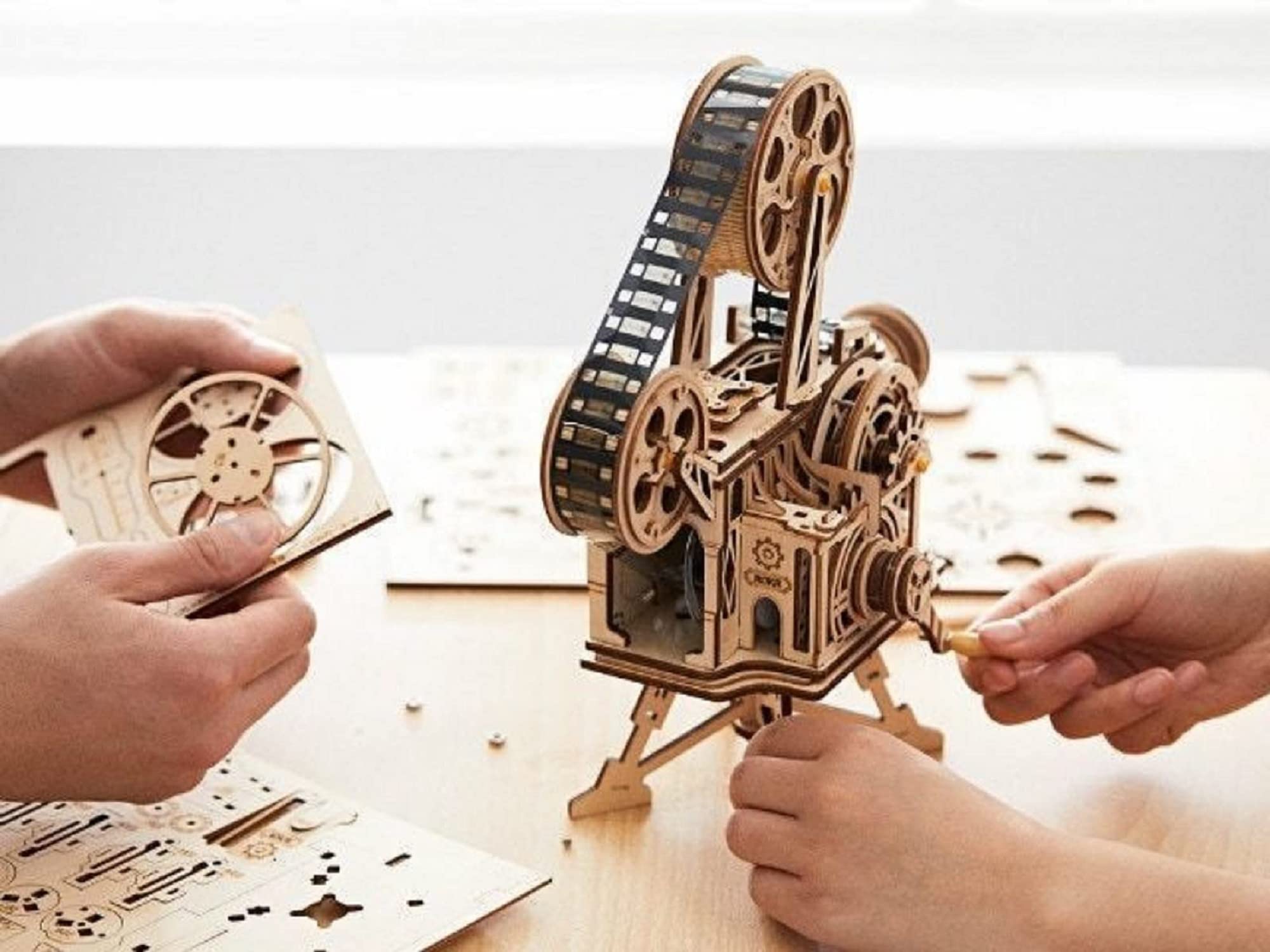 ROKR 3D Wooden Puzzles Vitascope for Adults - Model Building Kits Mechanical Construction for Adults to Build, Educational Brain Teaser DIY Crafts Kits, Halloween Collection Gifts for Men (Vitascope)