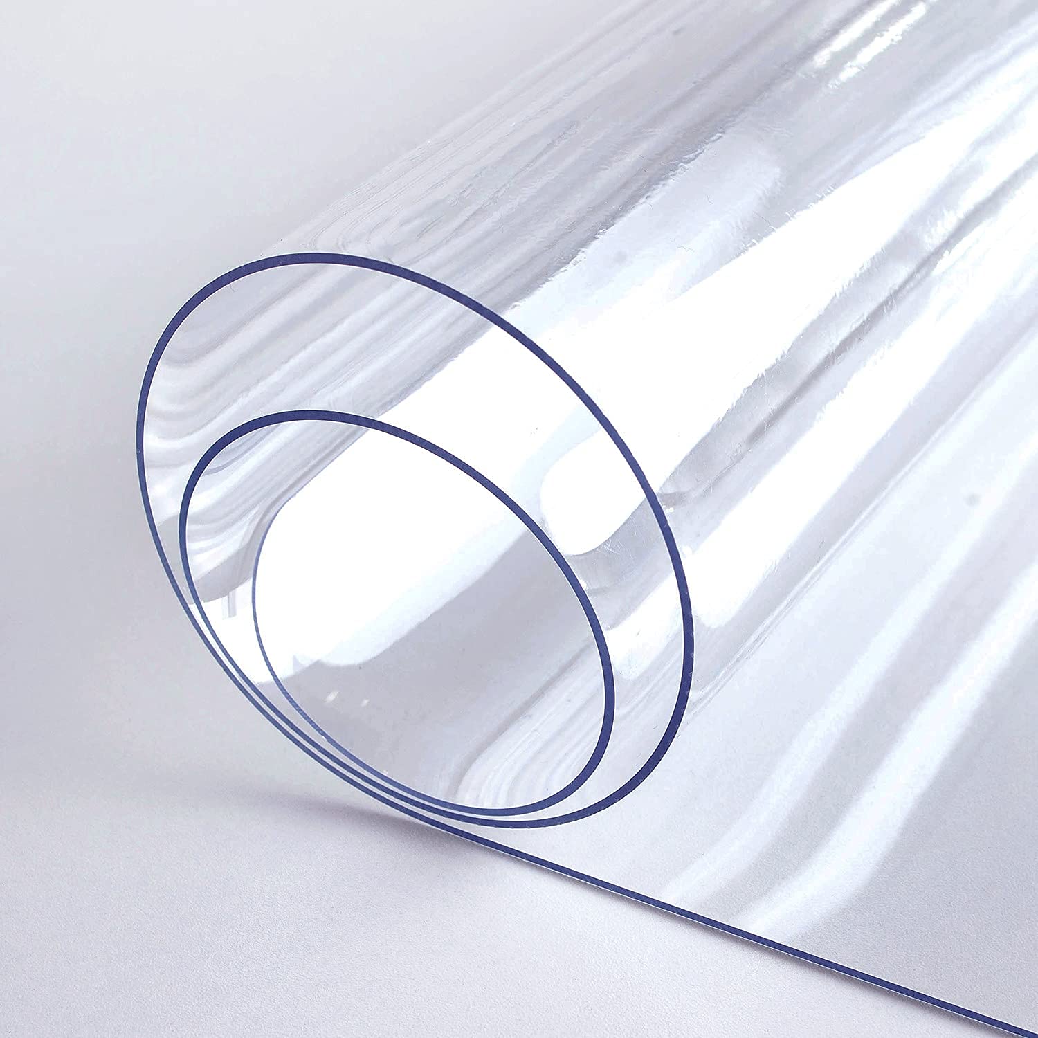 LovePads 1.5mm Thick 44 x 76 Inch Clear Table Cover Protector, Plastic Table Protector for Dining Room Table, Clear Tablecloth Protector, Table Pads for Dining Room Table, Dining Table Cover