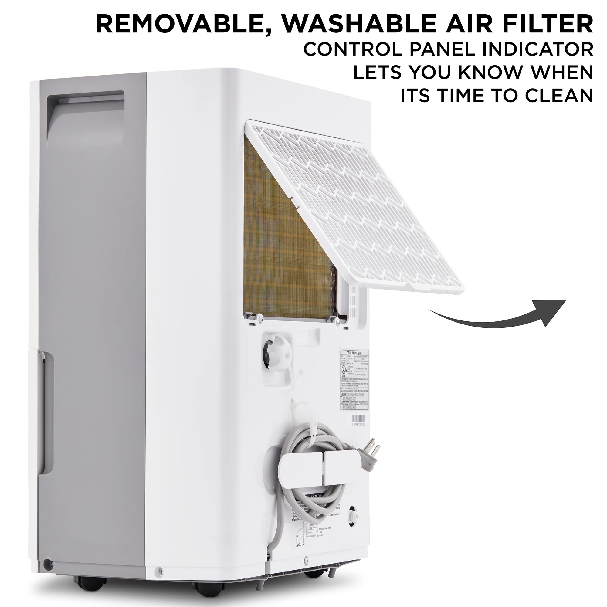 Ivation 4,500 Sq. Ft Energy Star Dehumidifier With Pump, Large Capacity Compressor De-humidifier for Big Rooms and Basements with Continuous Drain Hose Connector and Pump, Auto Shutoff and Restart