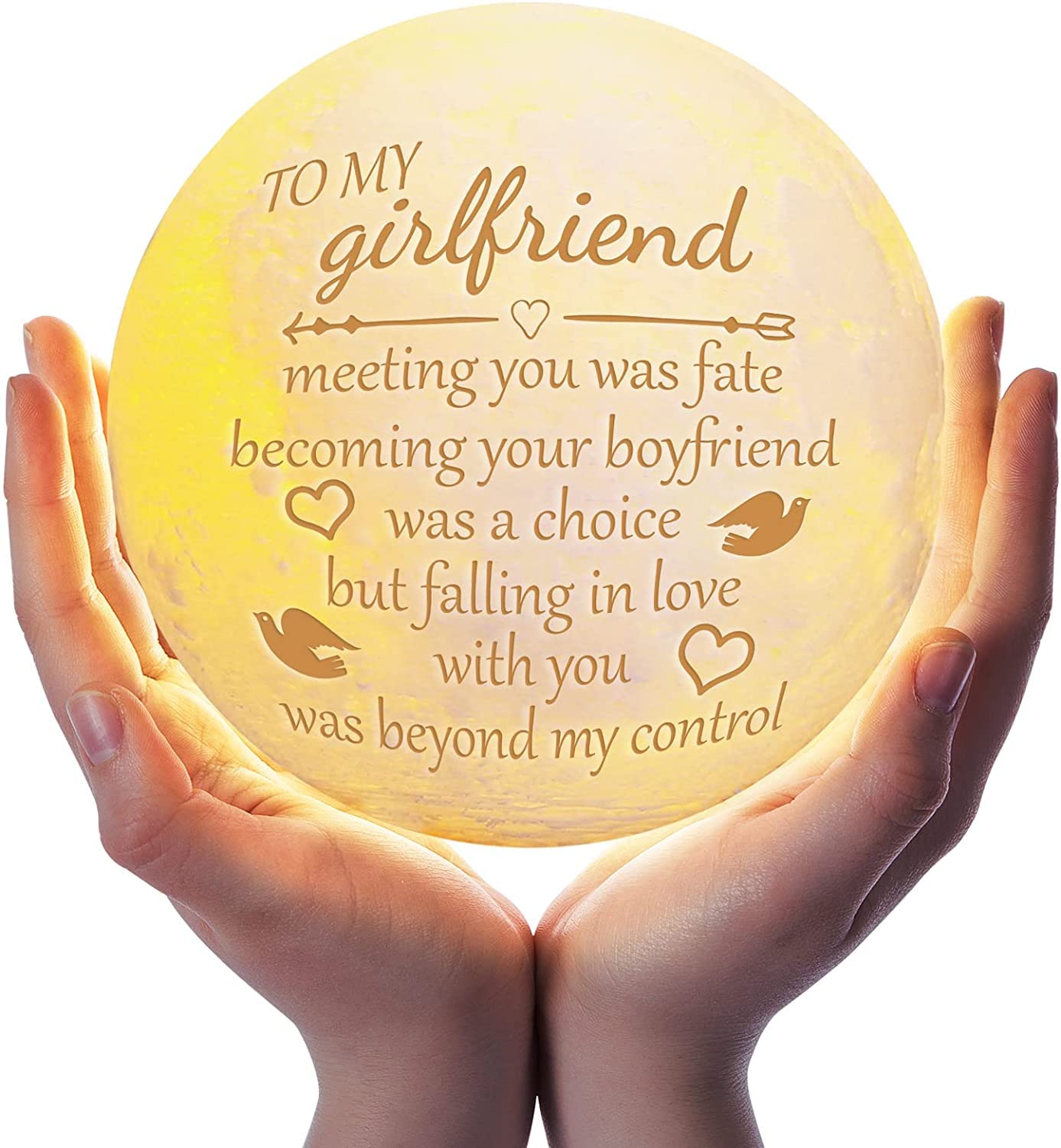 Funnli Christmas Gifts for Her Girlfriend Moon Lamp, Girlfriend Birthday Gifts, I Love You Gifts for Her, Anniversary Birthday Valentines Day Gifts for Girlfriend Her from Boyfriend