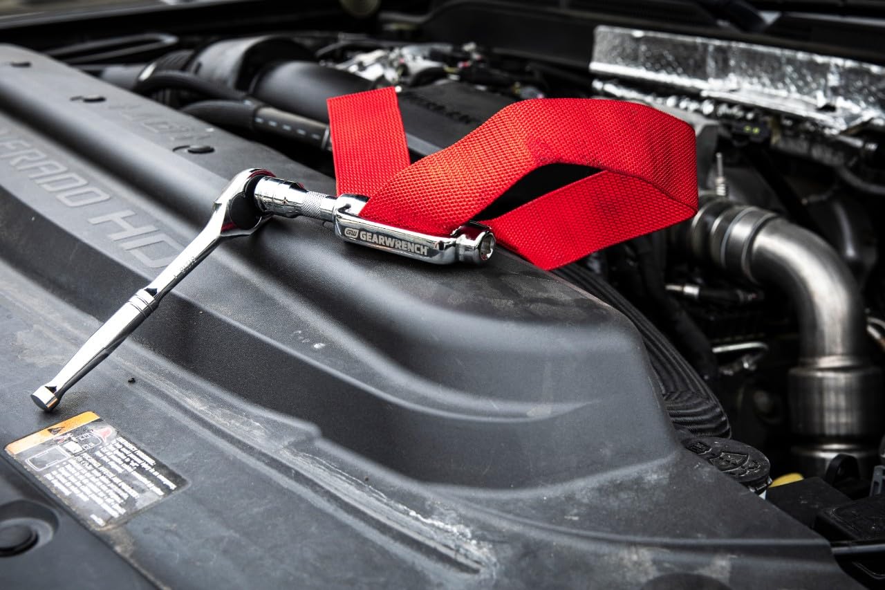 GEARWRENCH Heavy-Duty Oil Filter Strap Wrench | 3/8" & 1/2" Drive | 3529D