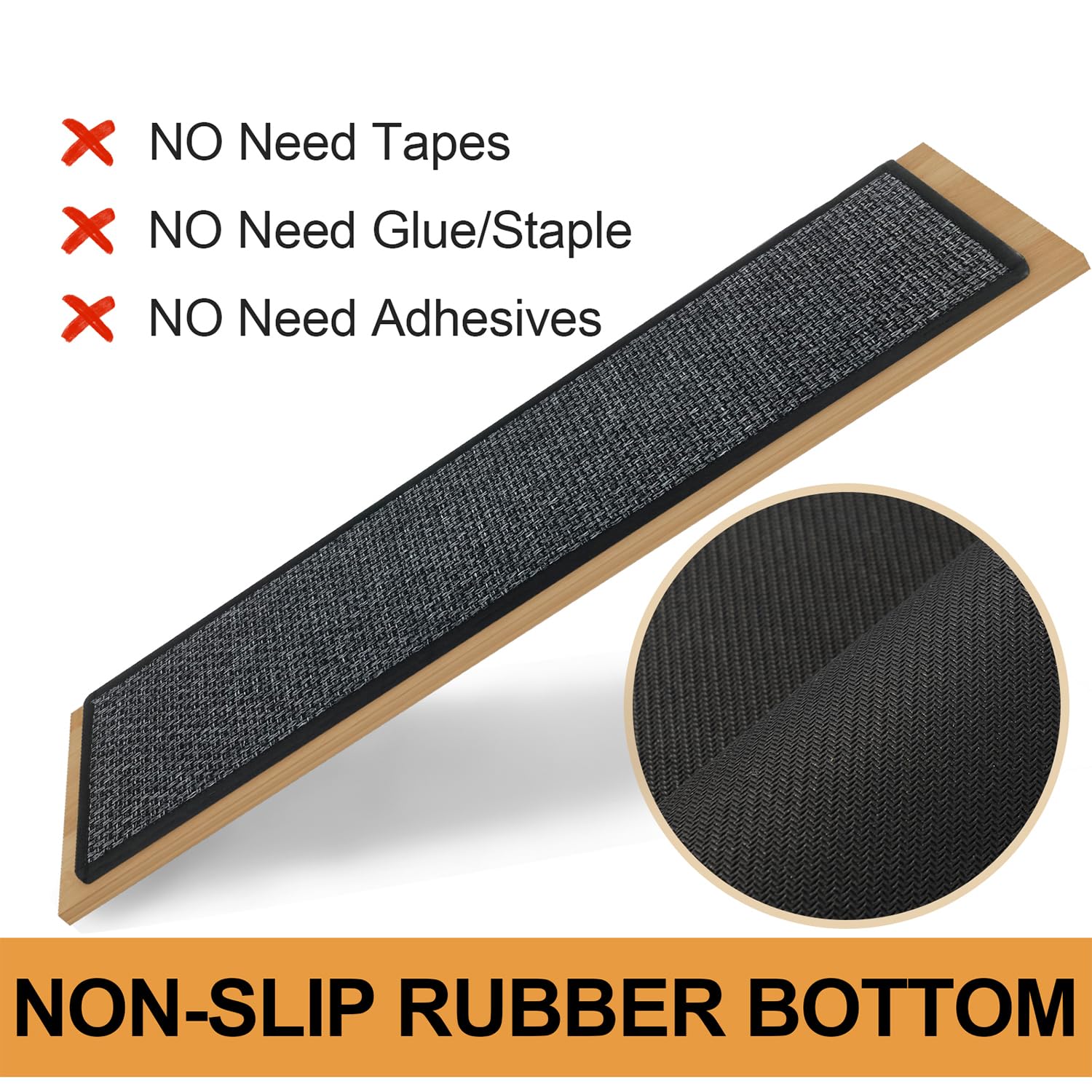 Stair Treads Carpet 4 pcs for Wooden Steps with Non Slip Rubber Backing, 100% Polyester Soft Stairs Resistant Indoor Skid Runner Safety Rugs for Kids Elders and Pets 30" * 8" (Dark Gray)