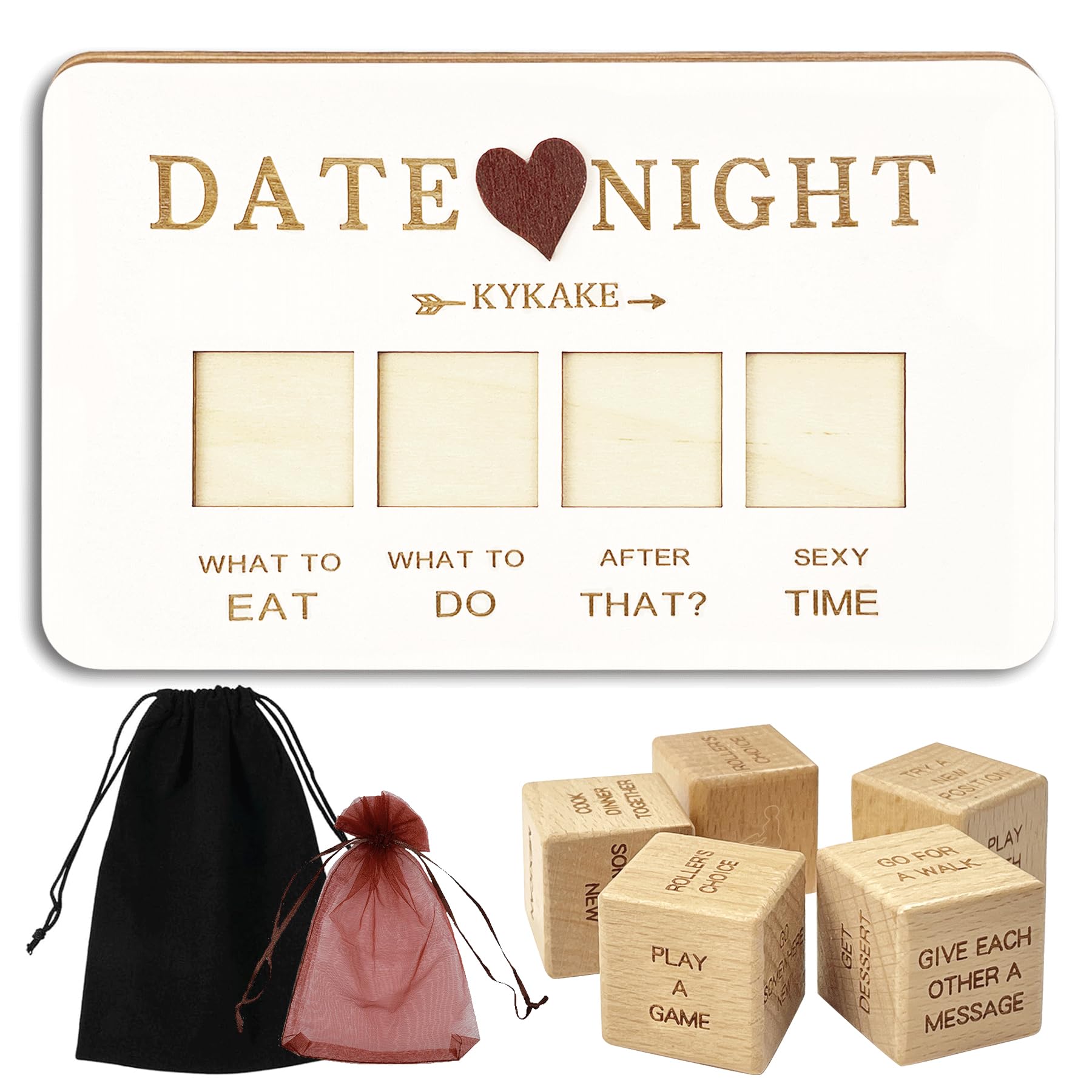 Date Night Dice Couples Gift Ideas, Decision Dice, Valentine's Day Gifts for Girlfriend or Boyfriend, Romantic Date Night Ideas for Him and Her, Anniversary Christmas Birthday Gifts for Husband Wife