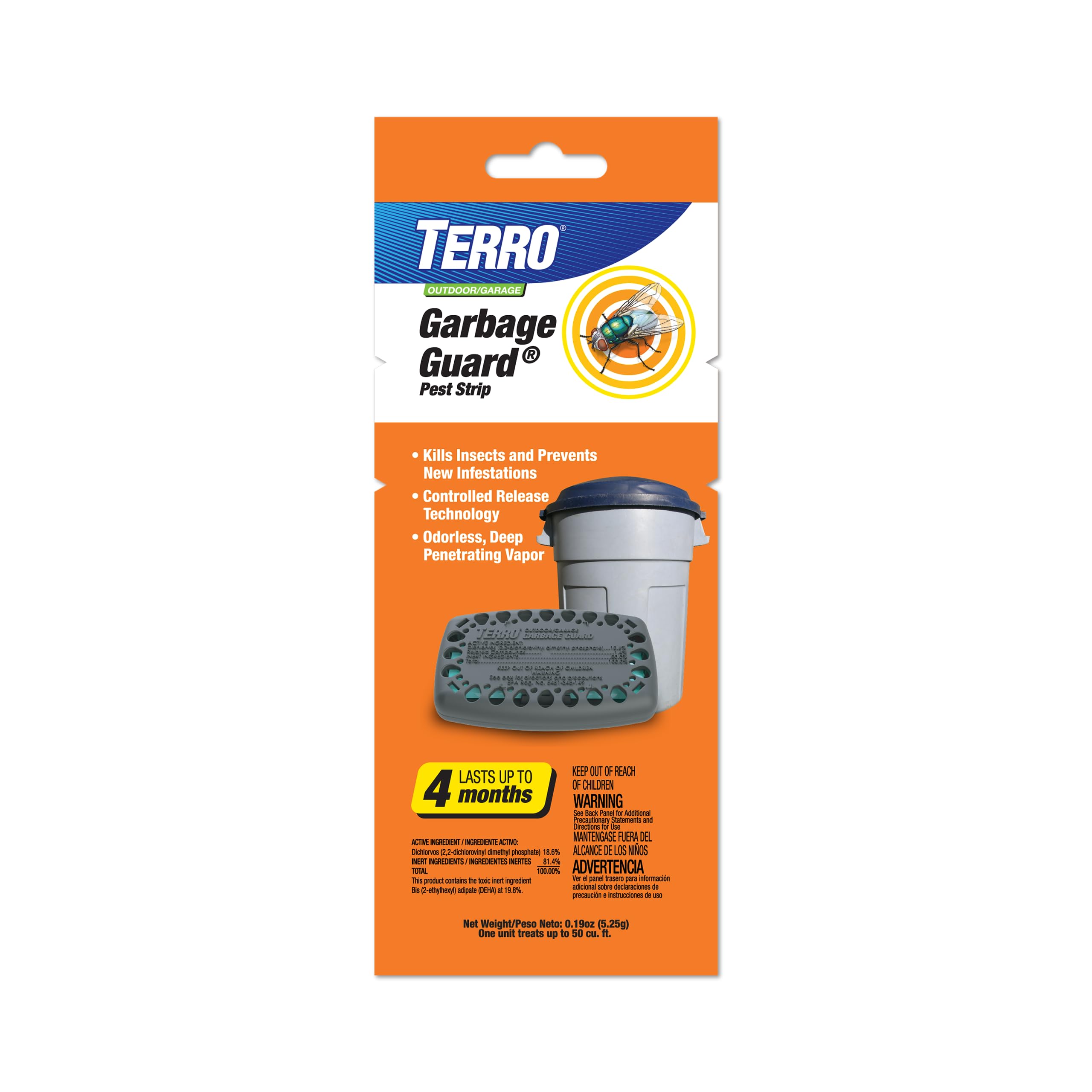 TERRO T800 Garbage Guard Trash Can Insect Killer - Kills Flies, Maggots, Roaches, Beetles, and Other Insects